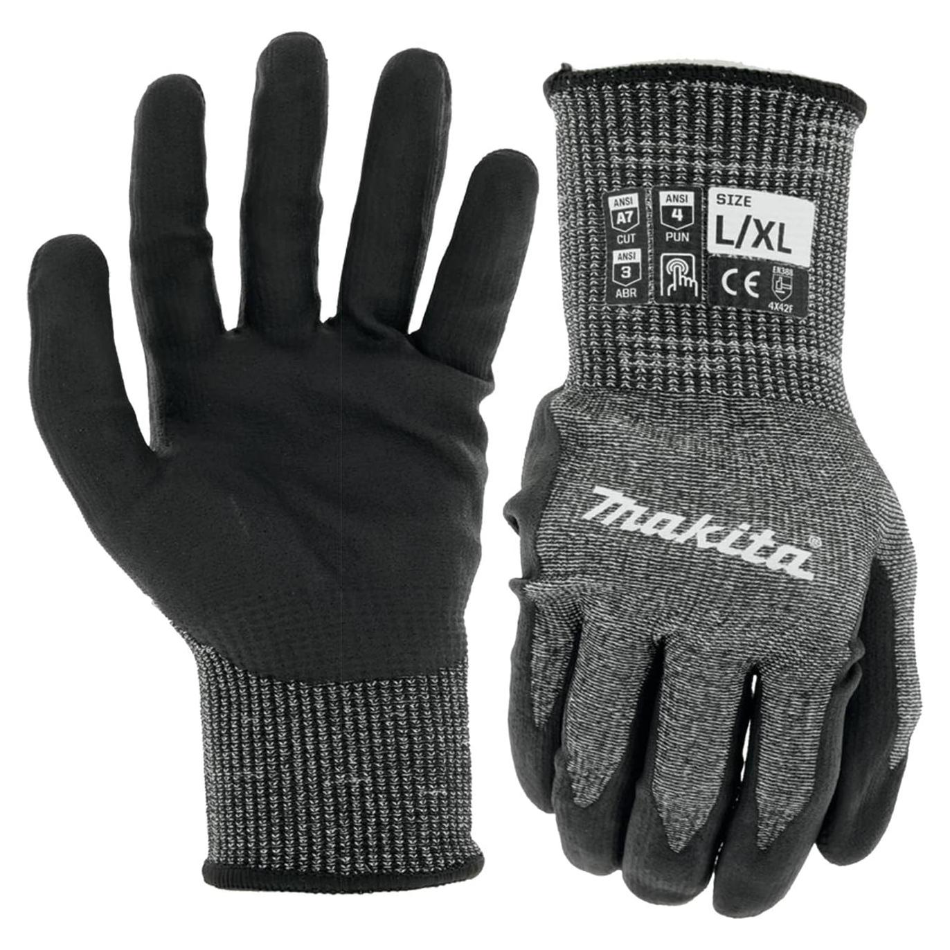 Guantes Makita FitKnit T 04145 Nivel 7 Nitrilo
