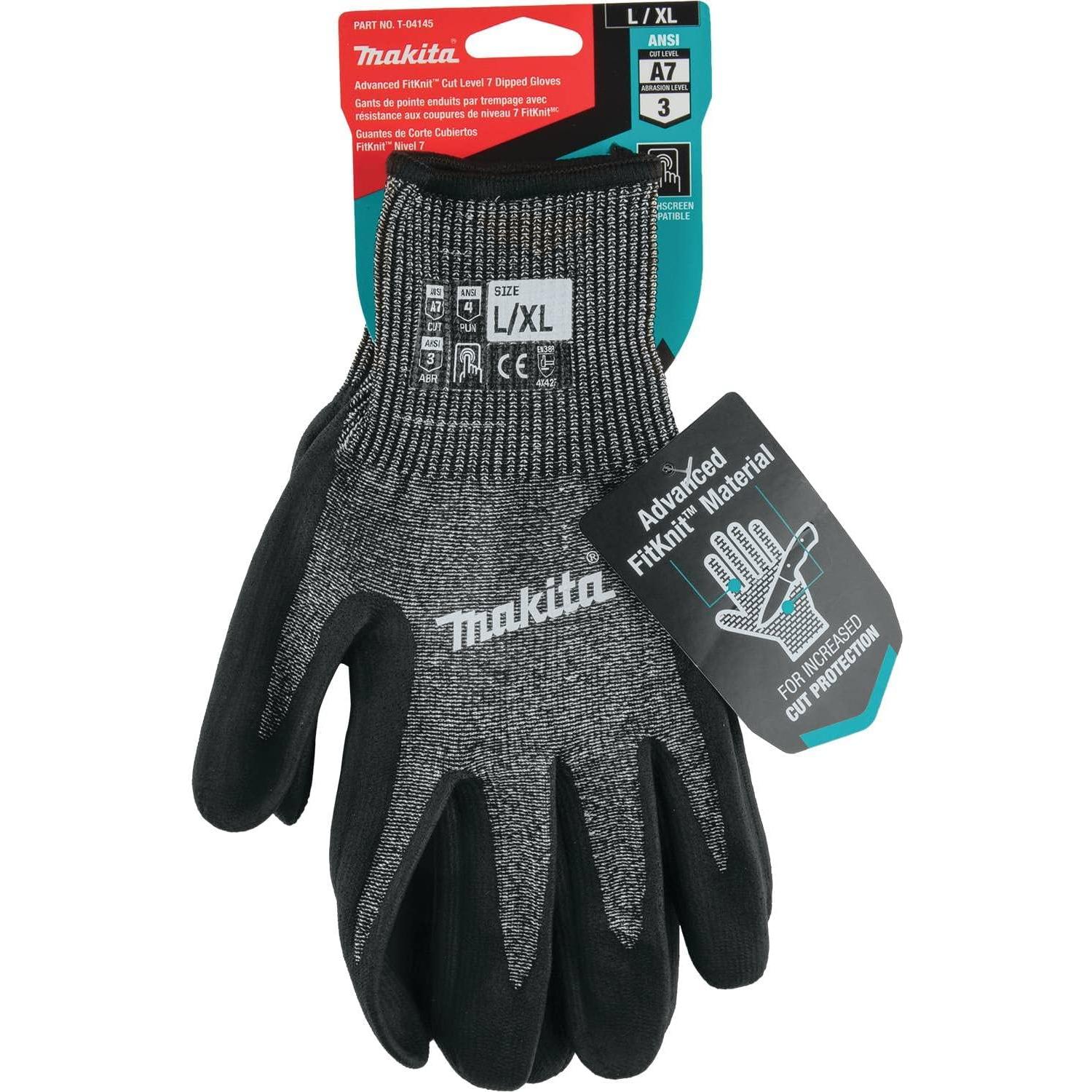 Guantes Makita FitKnit T 04145 Nivel 7 Nitrilo