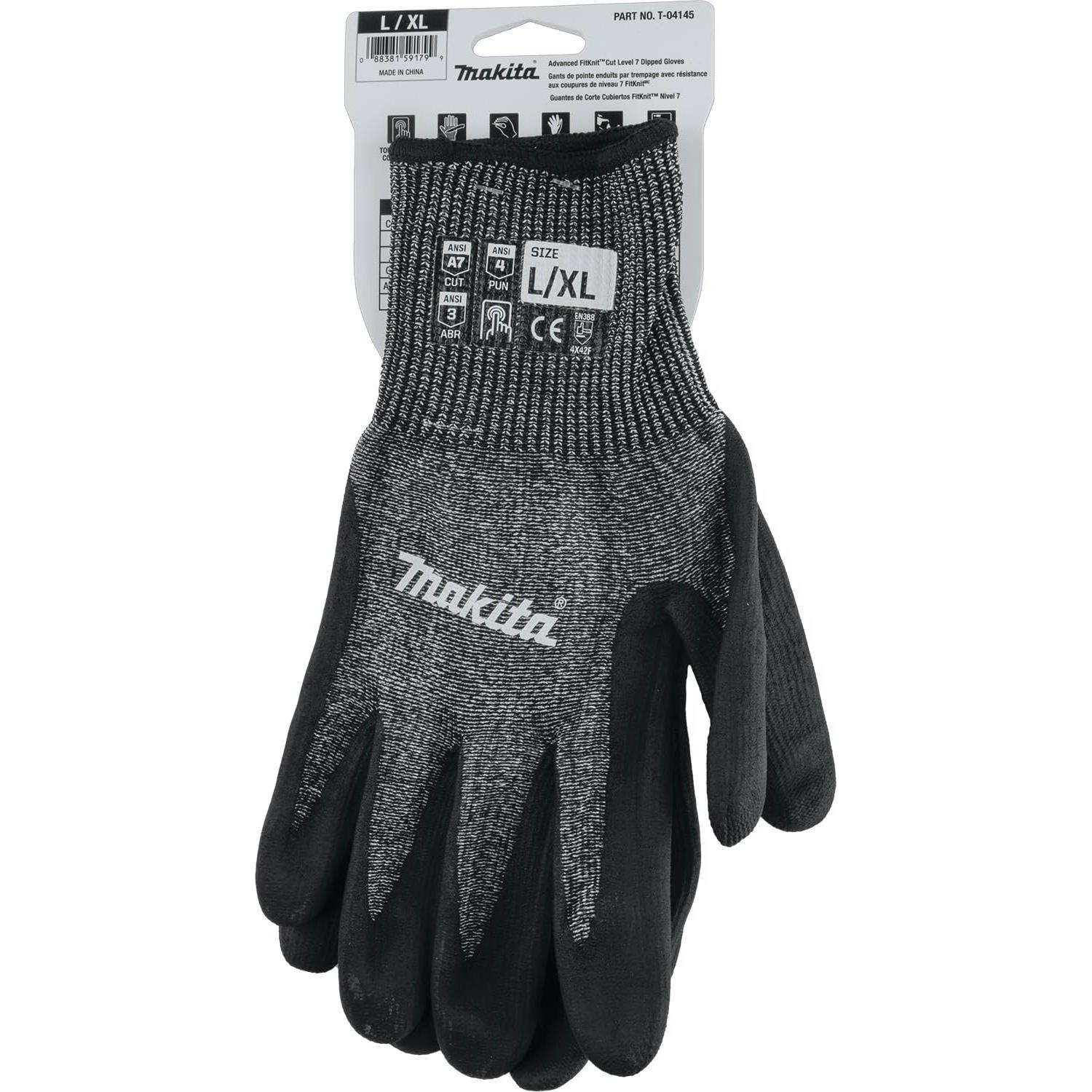 Guantes Makita FitKnit T 04145 Nivel 7 Nitrilo
