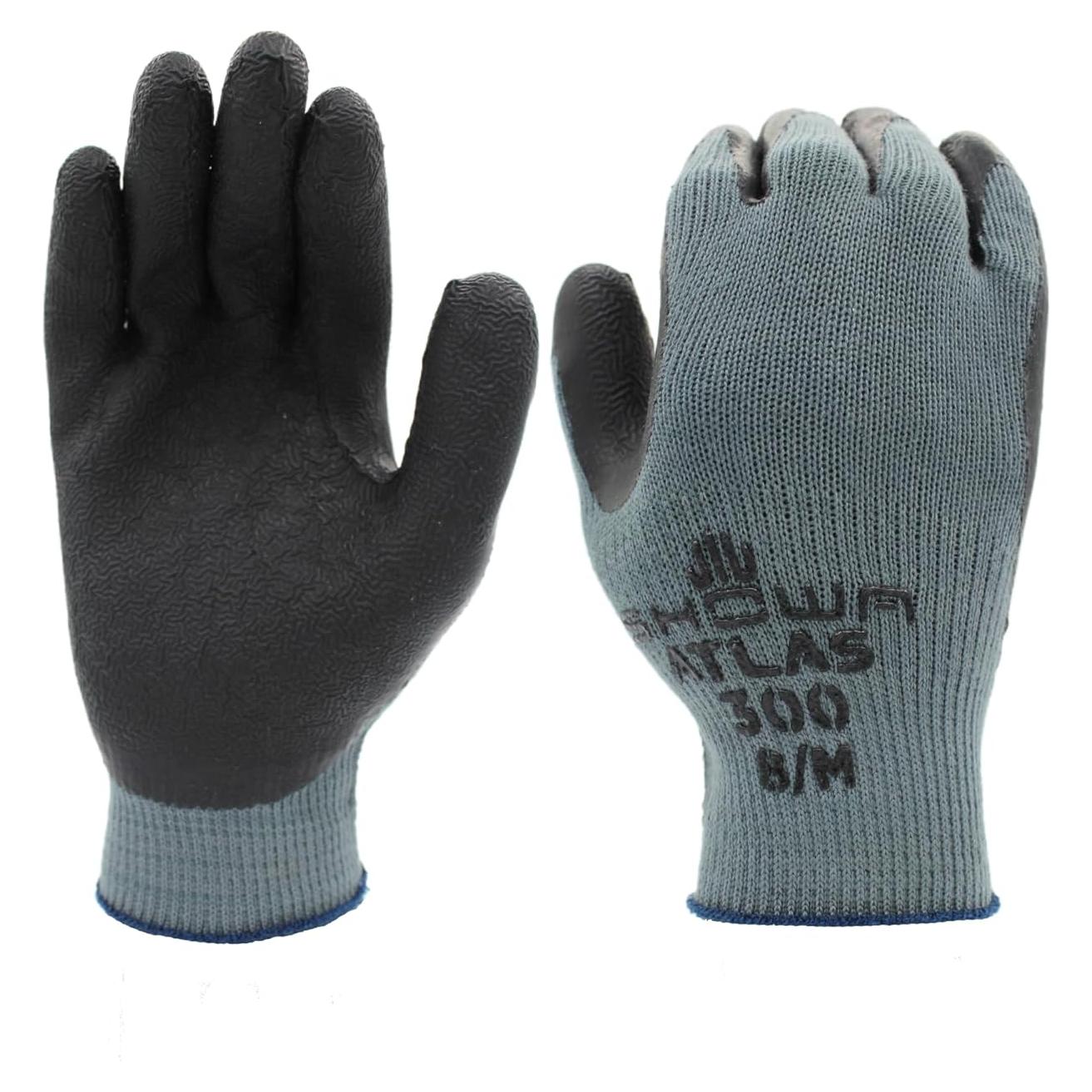 Guantes de Trabajo SHOWA Atlas 300 Medianos Negros 12 Pares