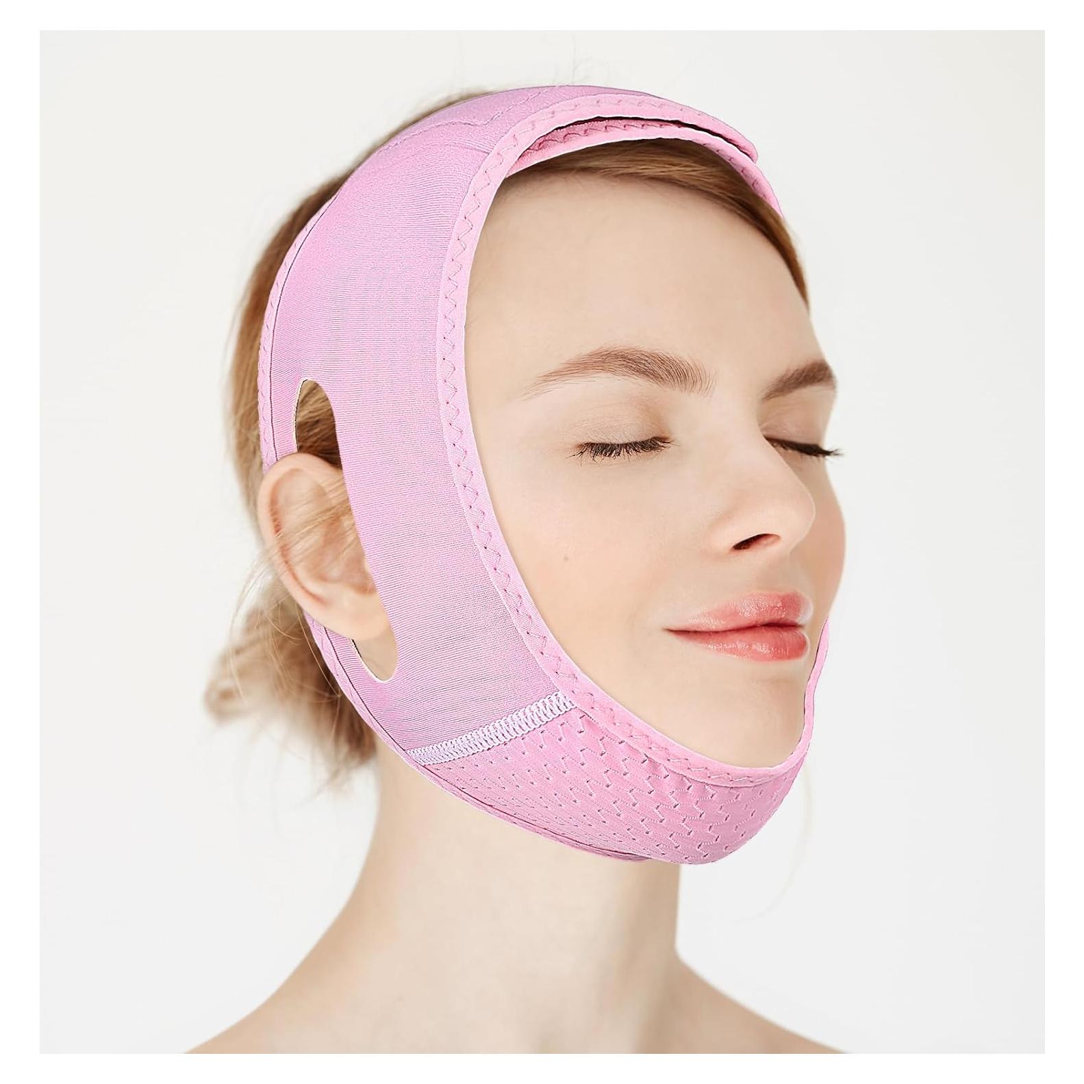 Mascarilla Reutilizable Levantadora de Línea V Yuanchu Rosa