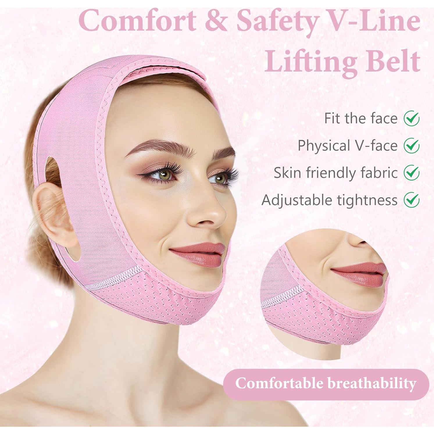 Mascarilla Reutilizable Levantadora de Línea V Yuanchu Rosa