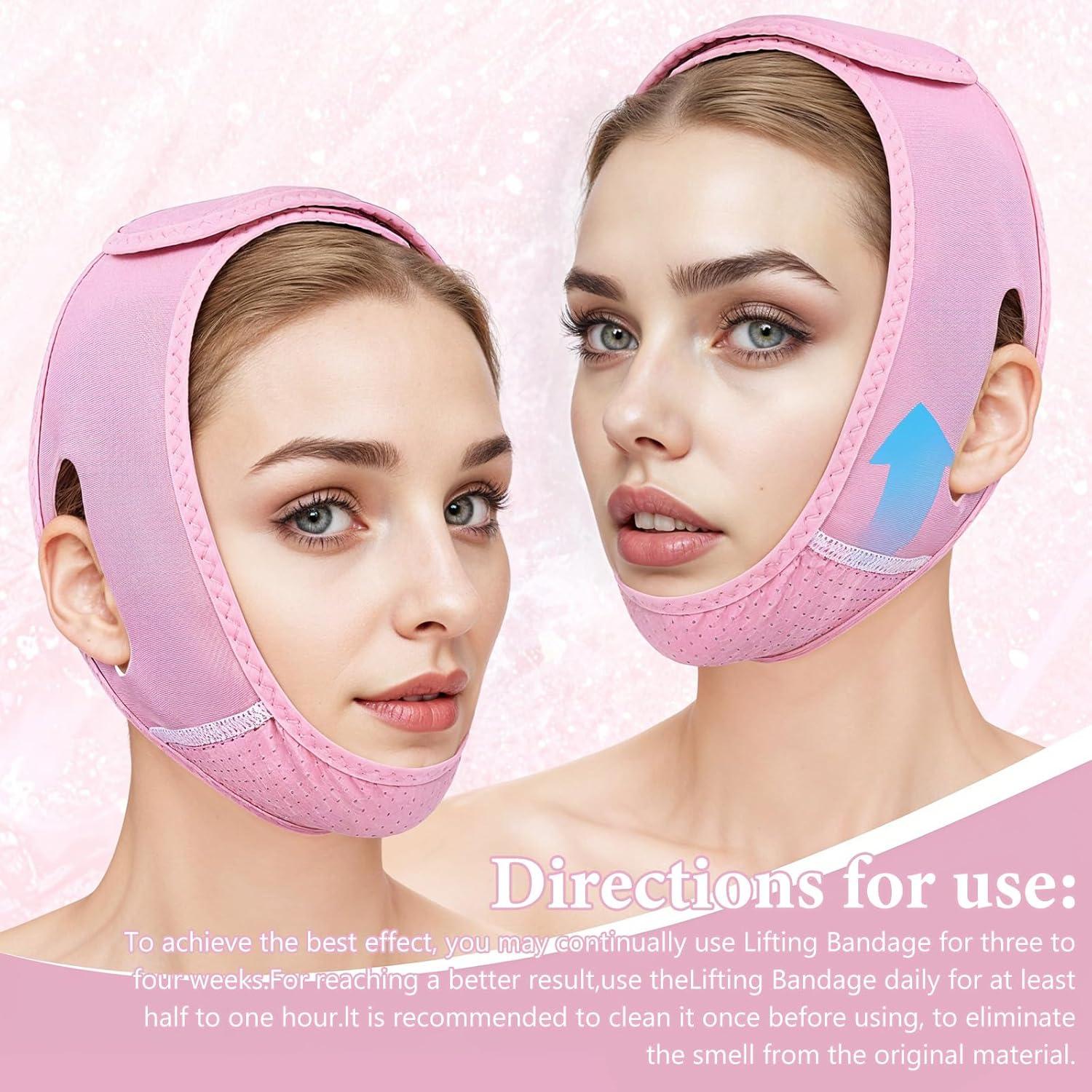 Mascarilla Reutilizable Levantadora de Línea V Yuanchu Rosa