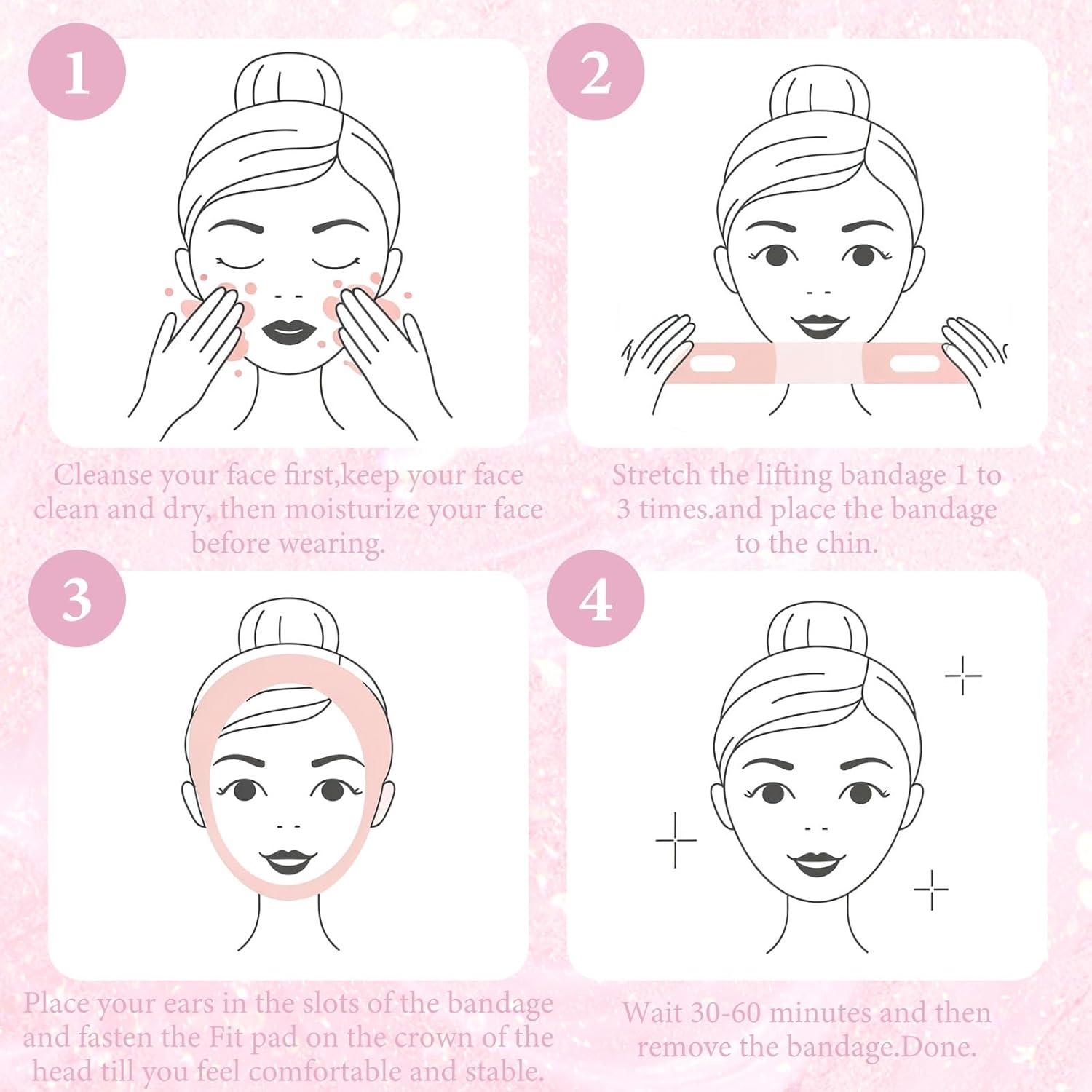 Mascarilla Reutilizable Levantadora de Línea V Yuanchu Rosa