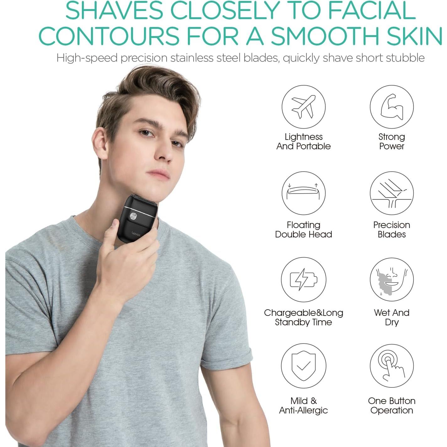 Afeitadora eléctrica VOYOR ER300 2 en 1 recargable IPX6