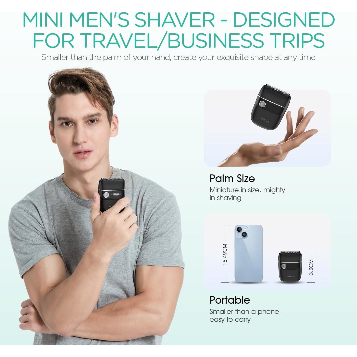 Afeitadora eléctrica VOYOR ER300 2 en 1 recargable IPX6