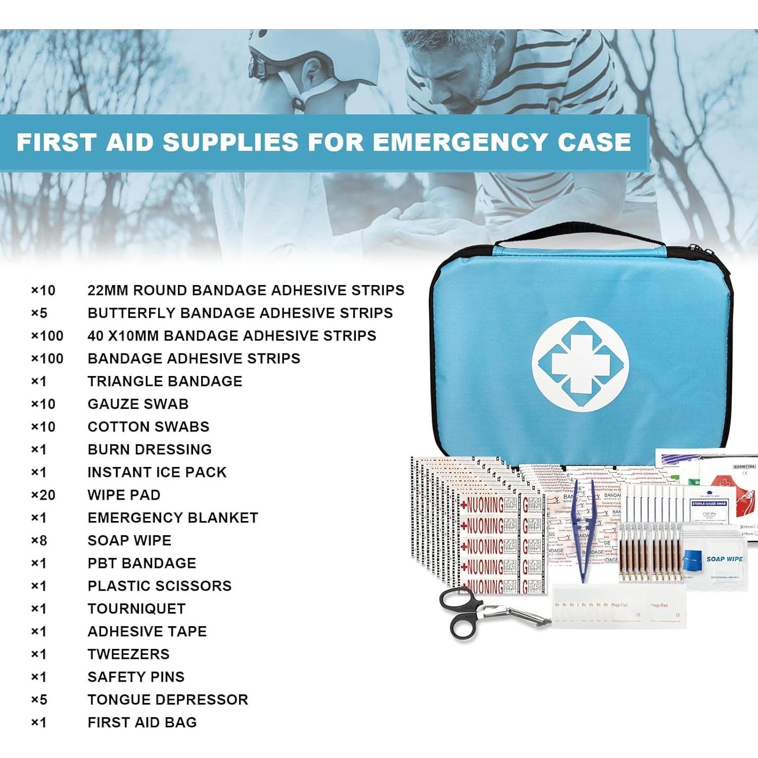 Kit de Primeros Auxilios 300 Piezas 1st Aid Impermeable