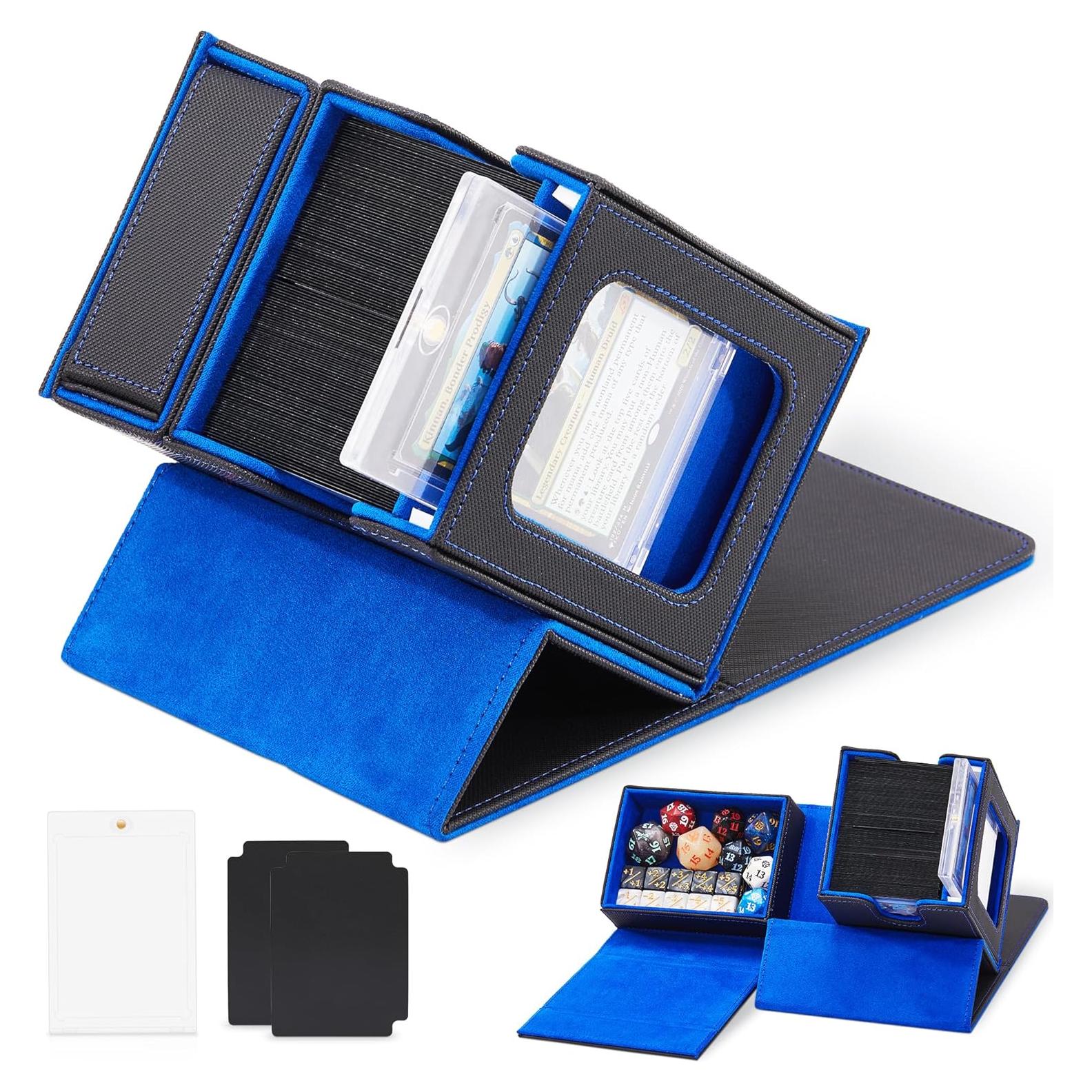 Caja de Deck Commander Zettokete para MTG - 100+ Cartas - Negro/Azul