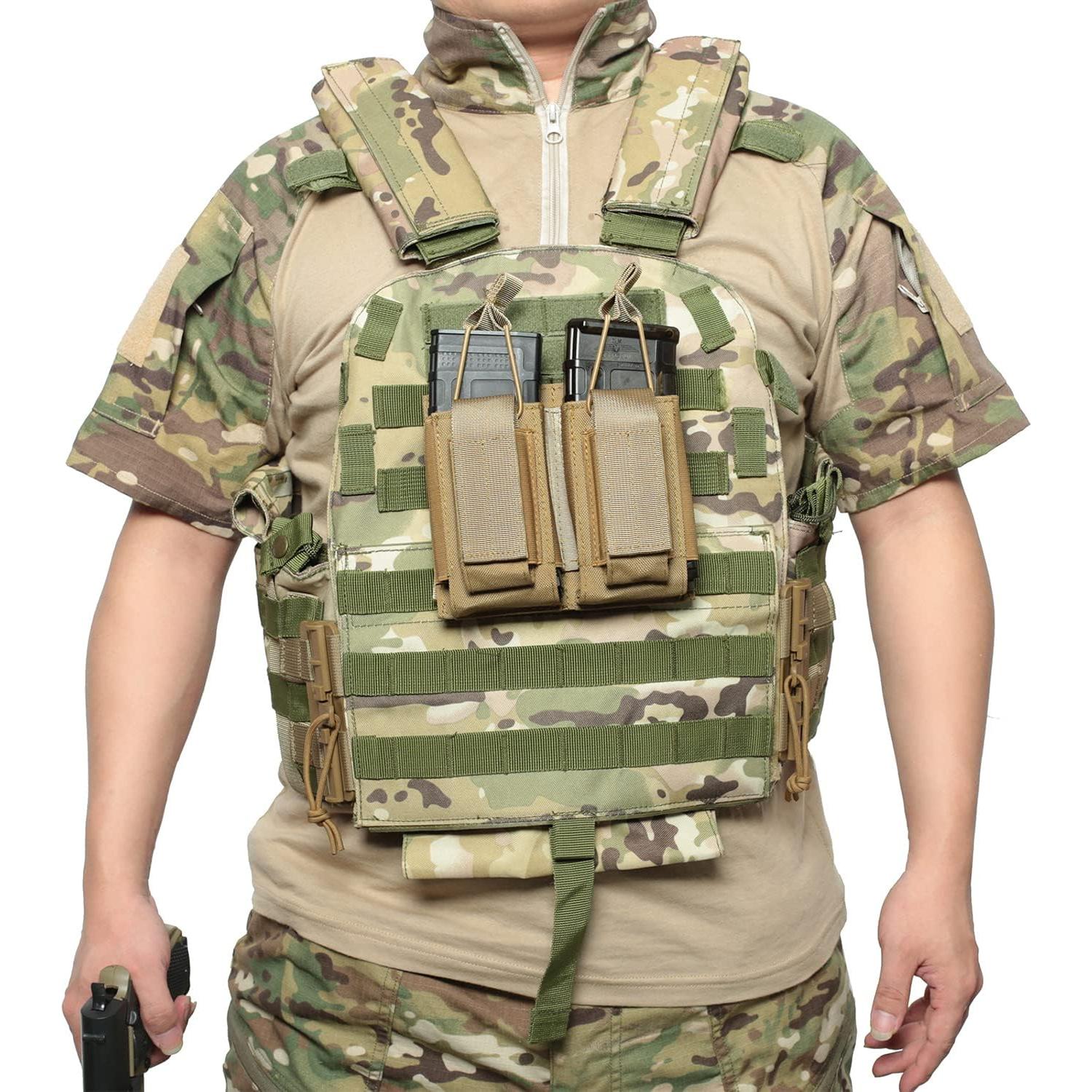 Pouch Molle Doble Triple Atwilltap Verde Táctico