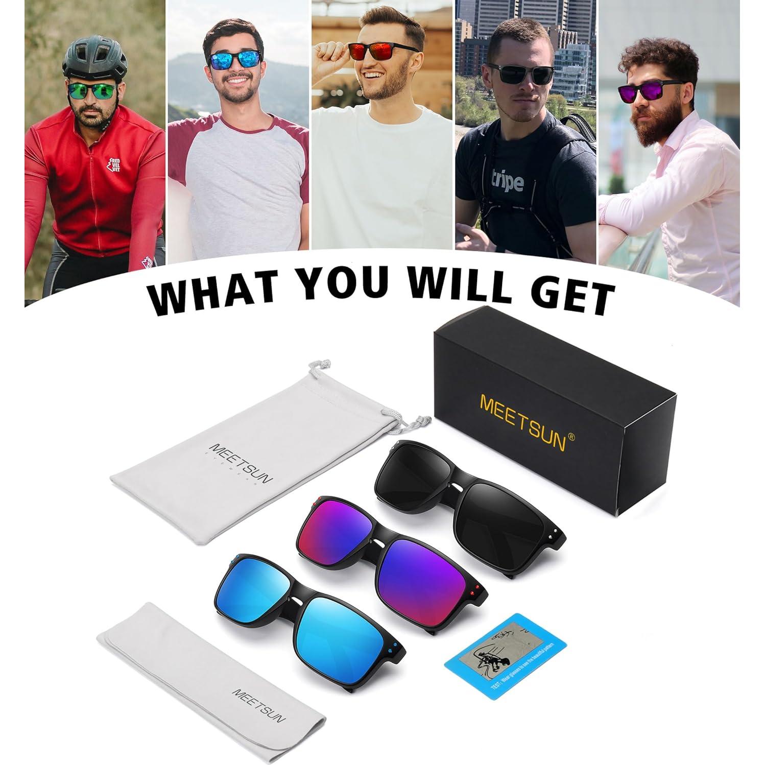 Gafas de Sol Polarizadas MEETSUN UV400 para Deportes