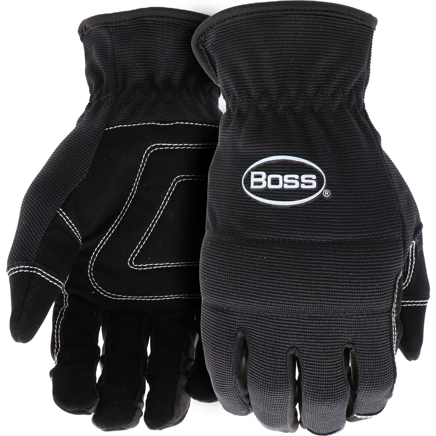 Guantes de Trabajo BOSS de Cuero Sintético 3-Pack XL