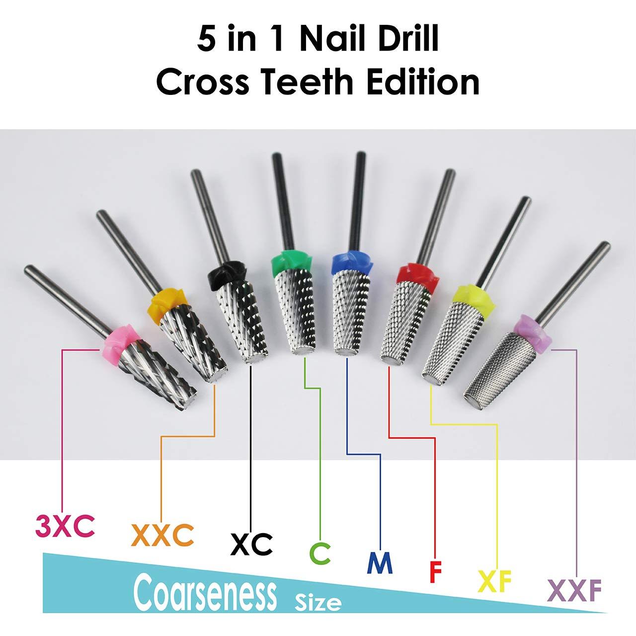 Broca de Uñas C & I 5 en 1 Profesional Triple Grueso 3XC