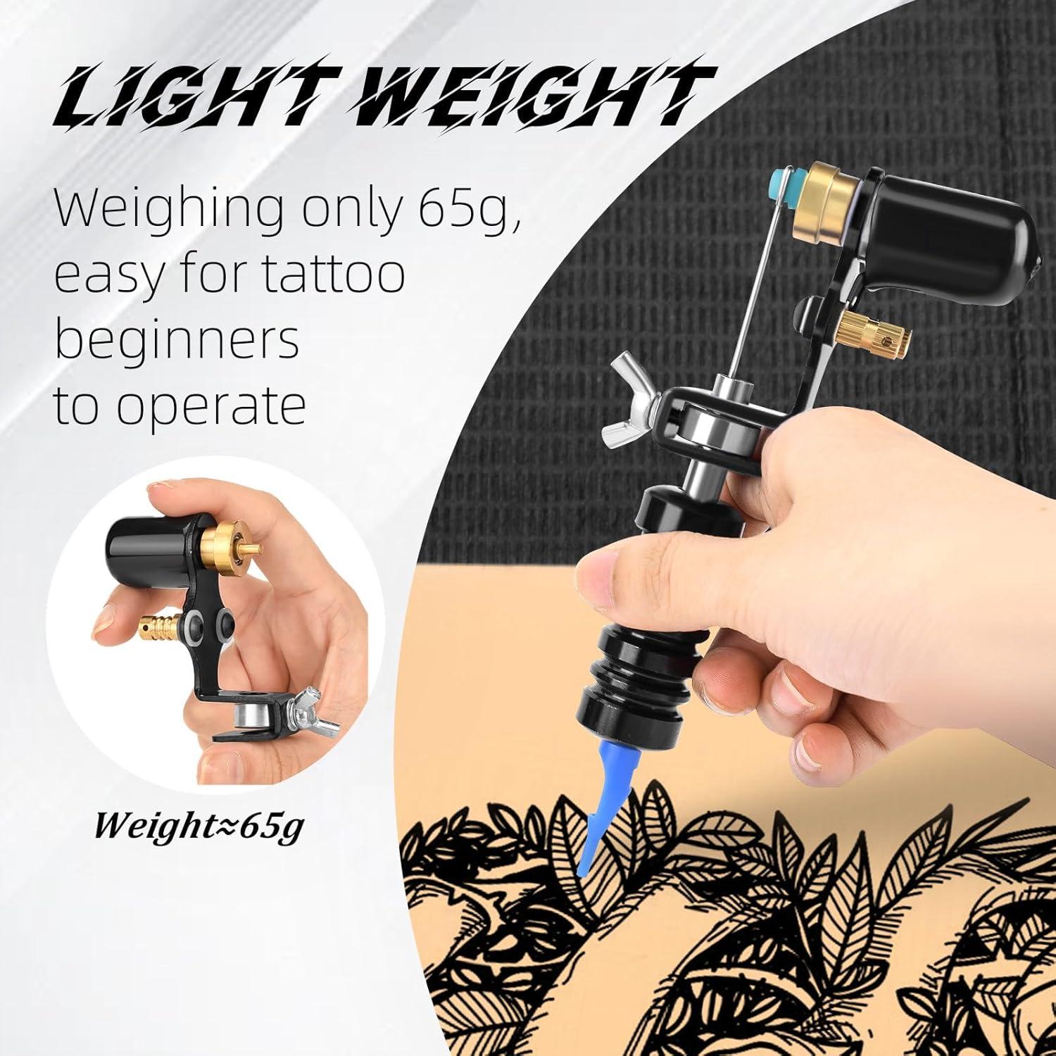 Máquina de Tatuaje Rotativa ATOMUS Shader y Liner Negro