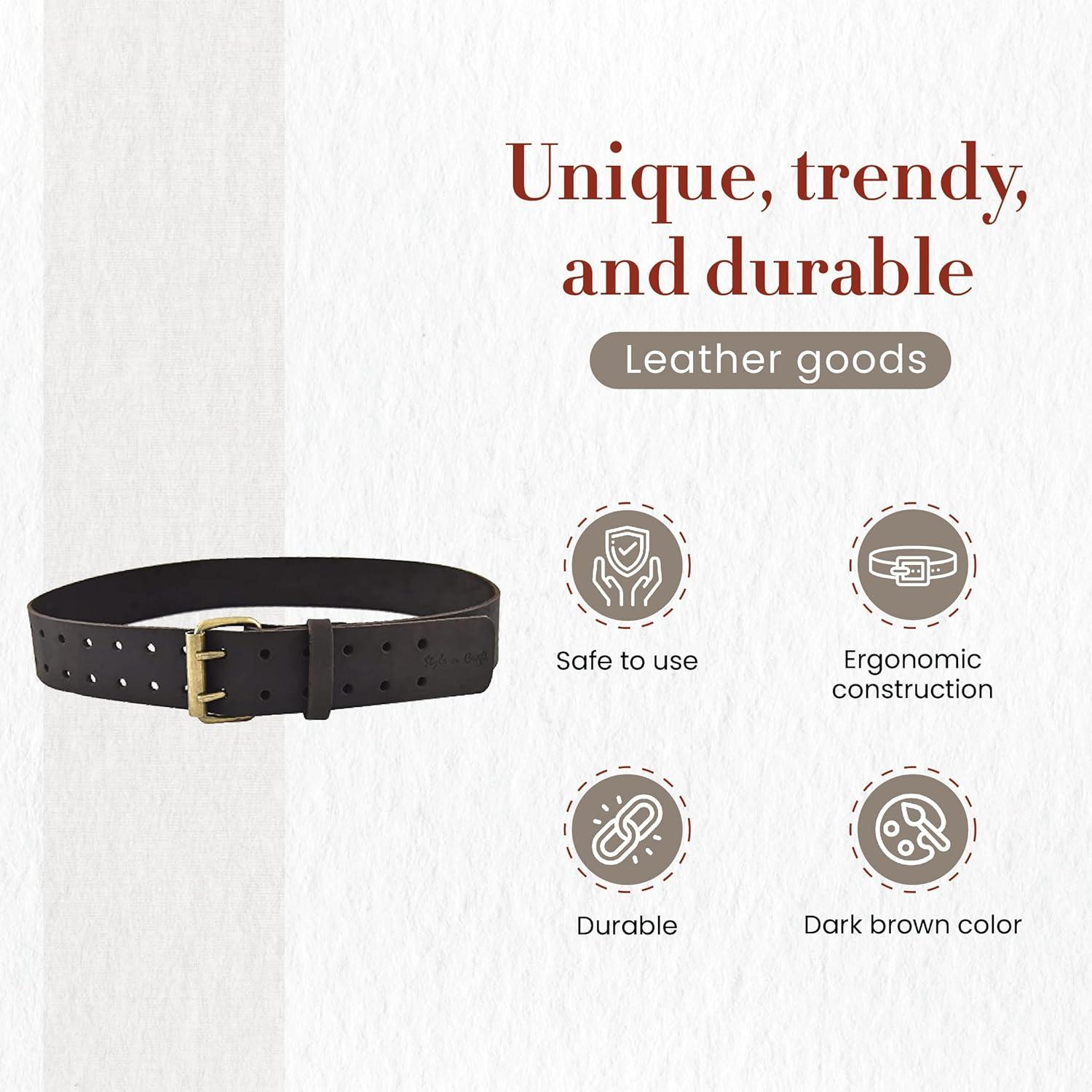 Cinturón de Trabajo Style N Craft de Cuero 5 cm Marrón