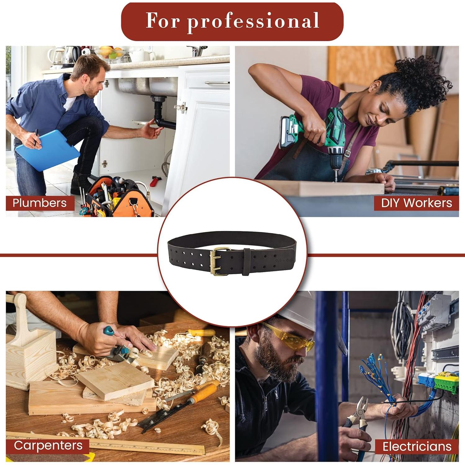 Cinturón de Trabajo Style N Craft de Cuero 5 cm Marrón