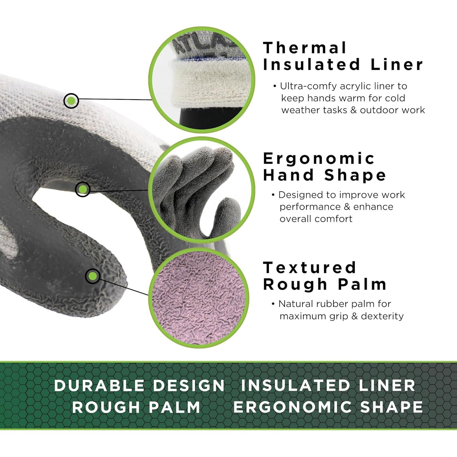 Guante de Trabajo SHOWA 451 Grande Aislado con Caucho