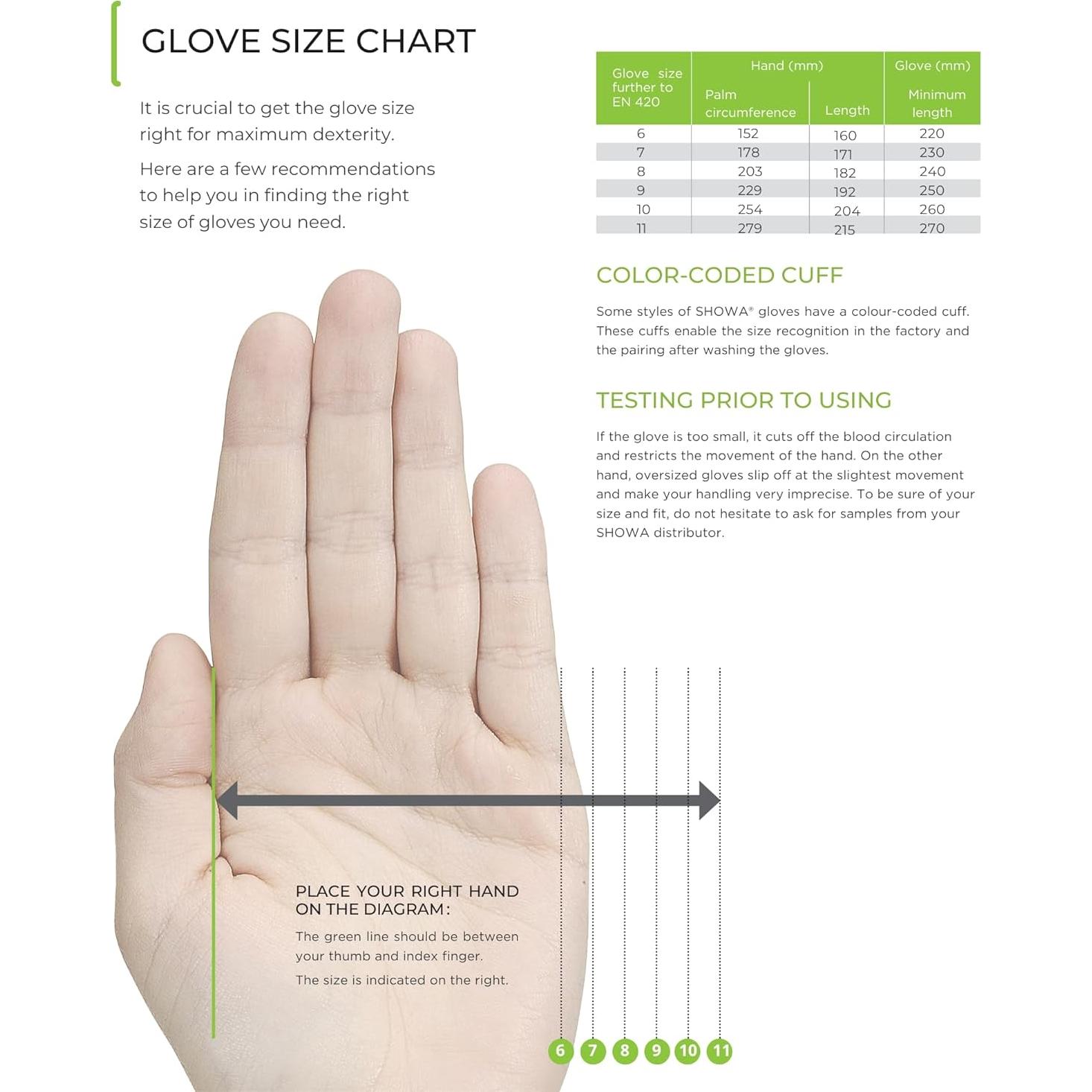 Guante de Trabajo SHOWA 451 Grande Aislado con Caucho