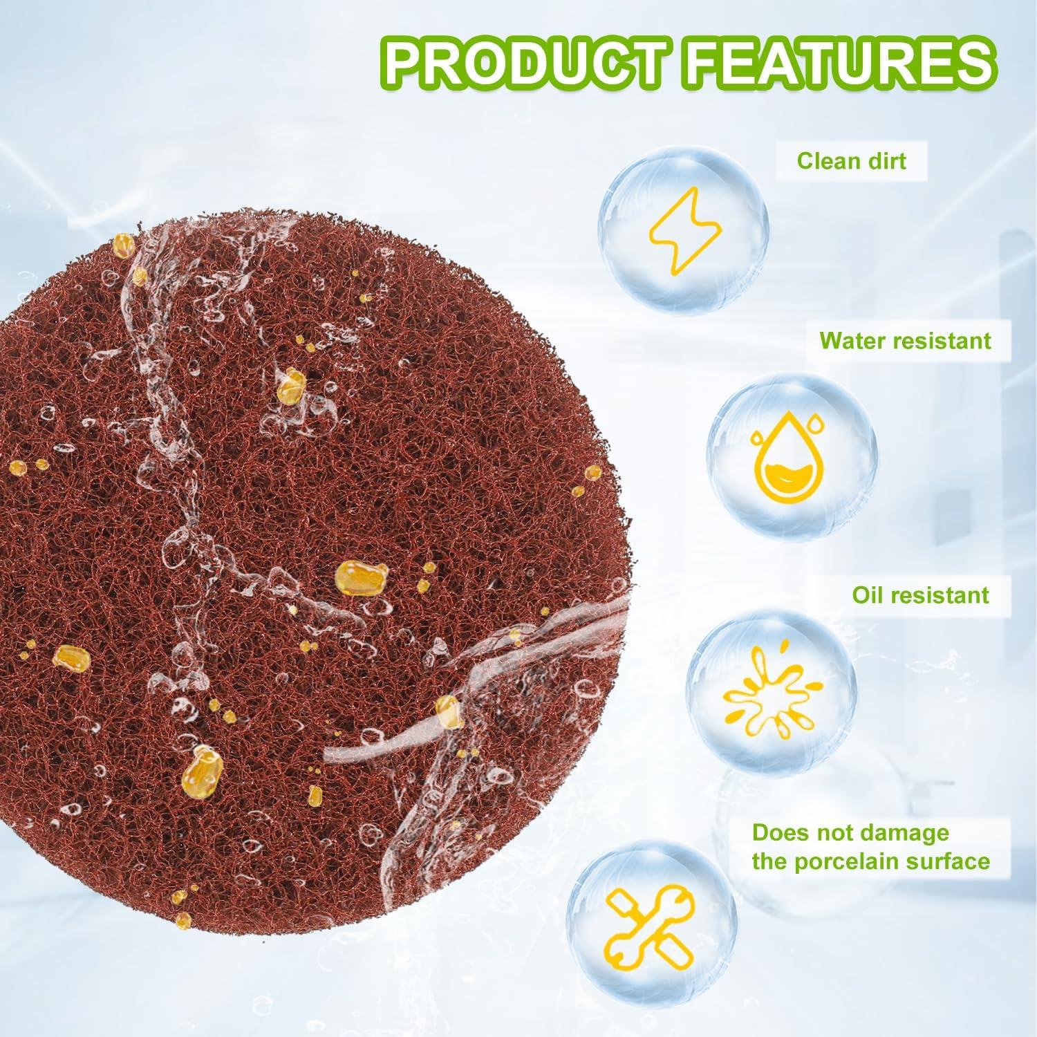 Juego de 16 almohadillas de limpieza Bosch 65mm rojas