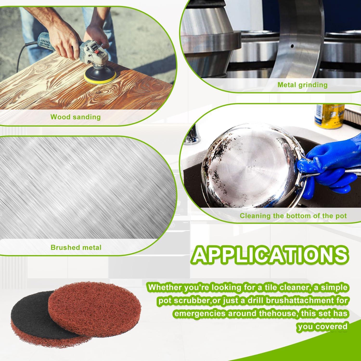 Juego de 16 almohadillas de limpieza Bosch 65mm rojas