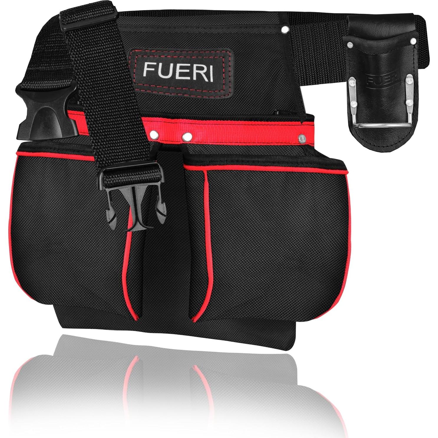 Cinturón de herramientas FUERI 11 bolsillos nylon ajustable