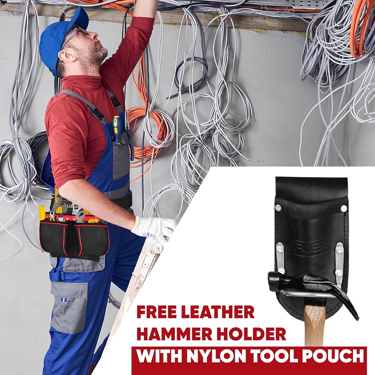 Cinturón de herramientas FUERI 11 bolsillos nylon ajustable