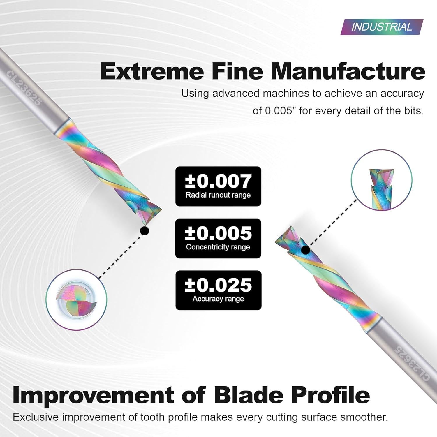 Broca de Compresión Aoranto 1/4" Diámetro x 2.54 cm Longitud