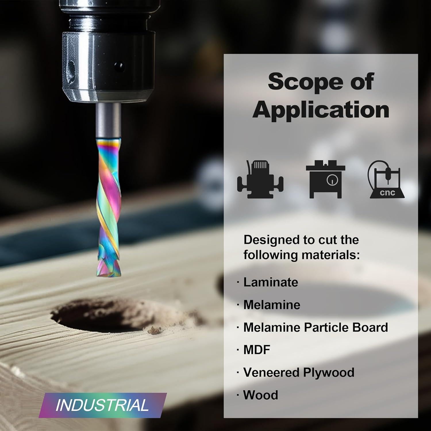 Broca de Compresión Aoranto 1/4" Diámetro x 2.54 cm Longitud