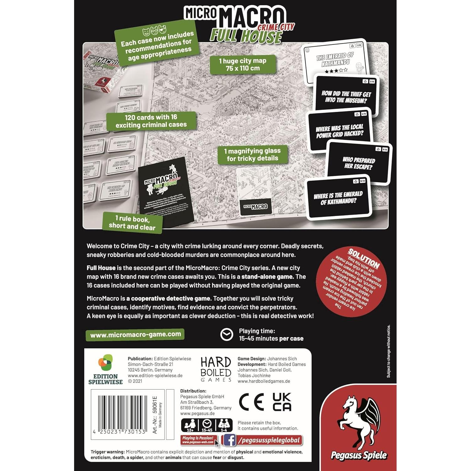 MicroMacro Ciudad del Crimen 2 Casa Llena - Juego de Mesa