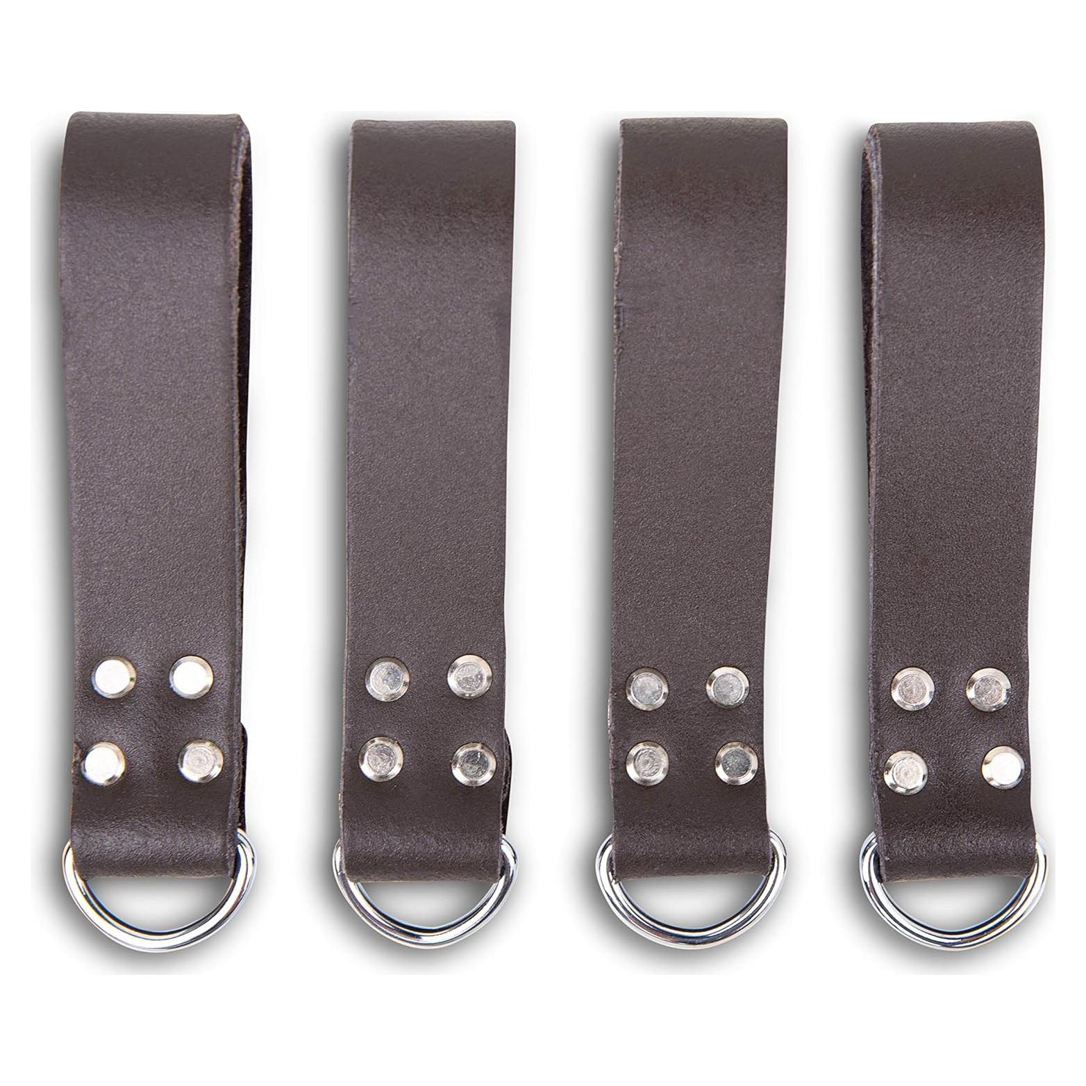 Conectores de Correa de Cinturón LAUTUS Cuero Marrón 4-Pack