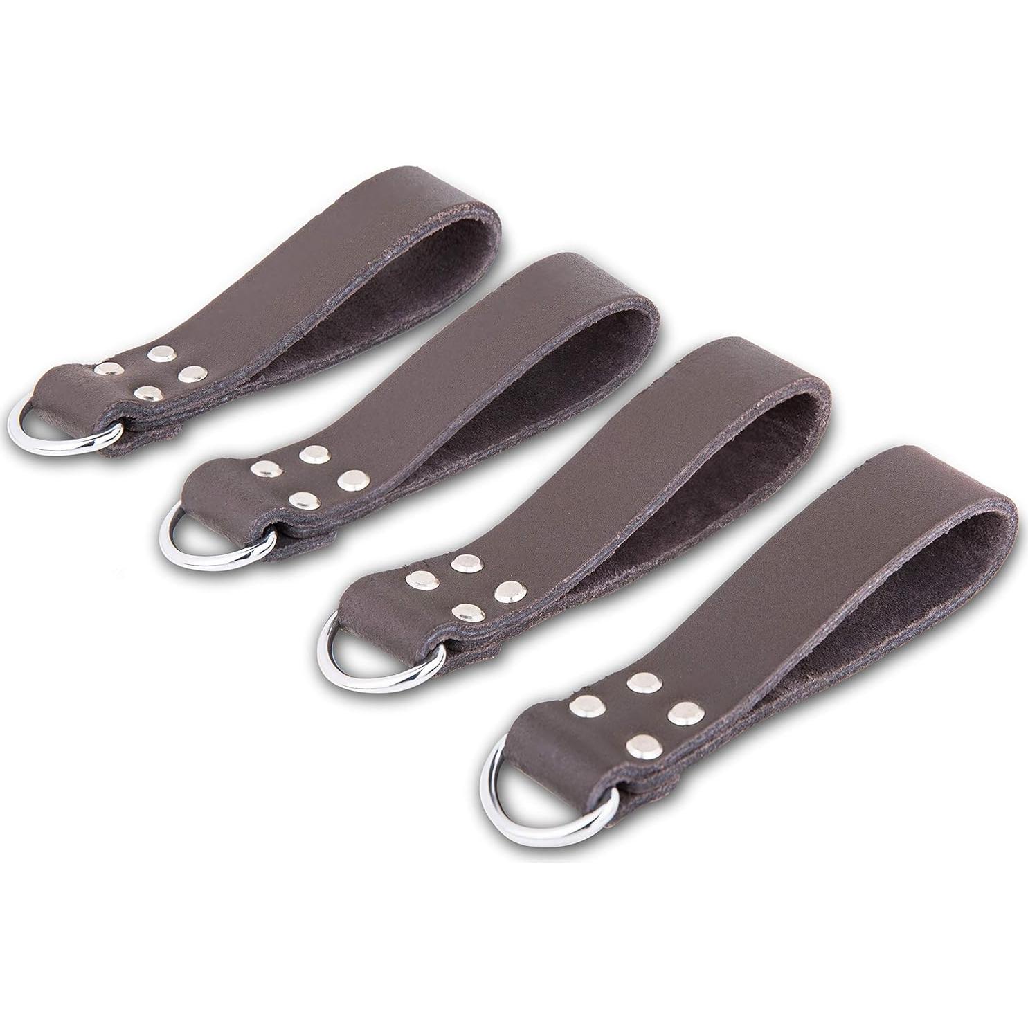 Conectores de Correa de Cinturón LAUTUS Cuero Marrón 4-Pack