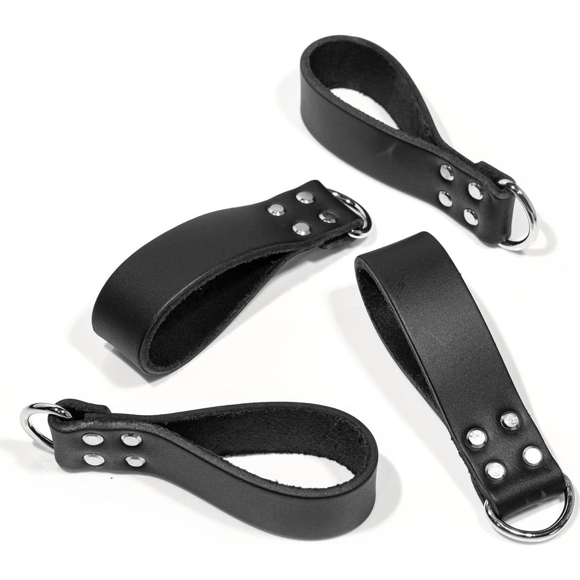 Conectores de Correa de Cinturón LAUTUS Cuero Marrón 4-Pack