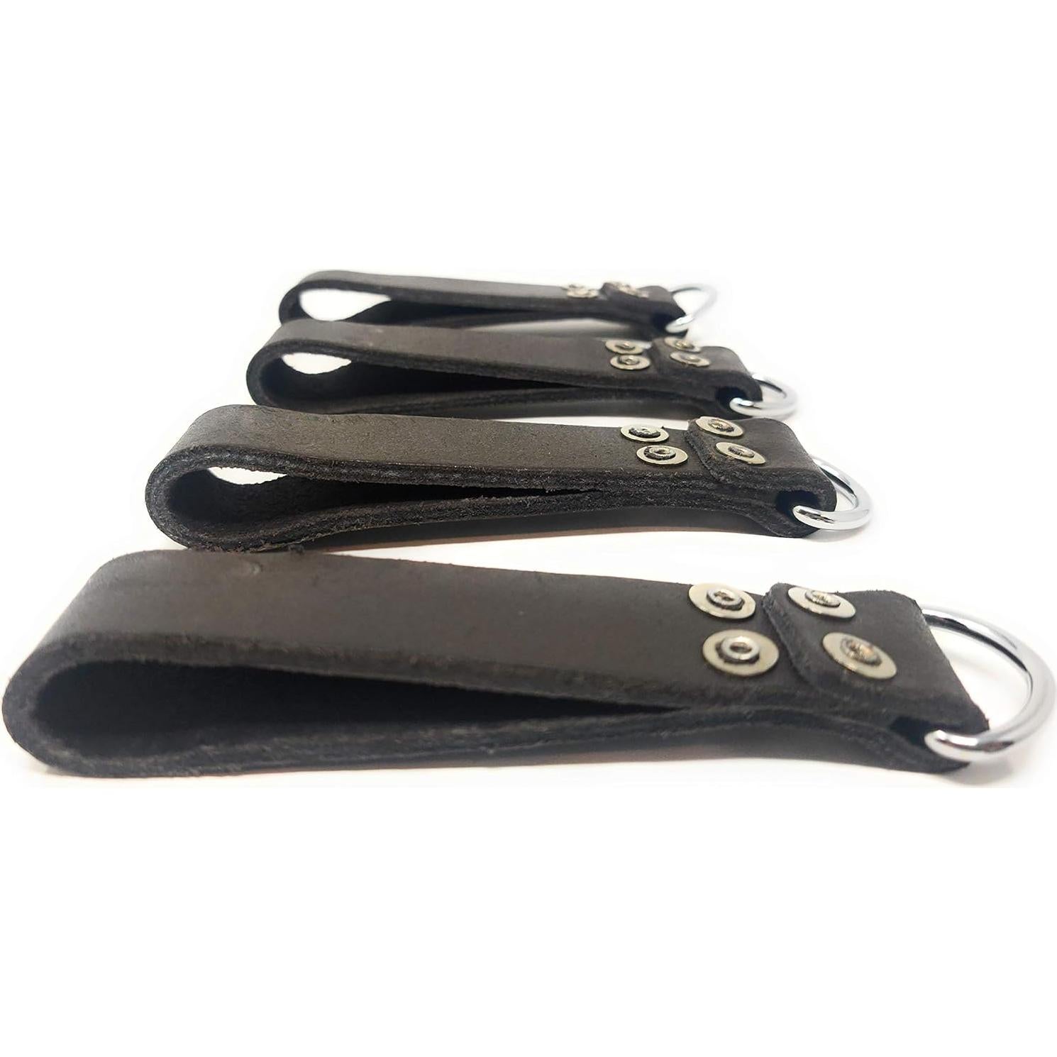 Conectores de Correa de Cinturón LAUTUS Cuero Marrón 4-Pack