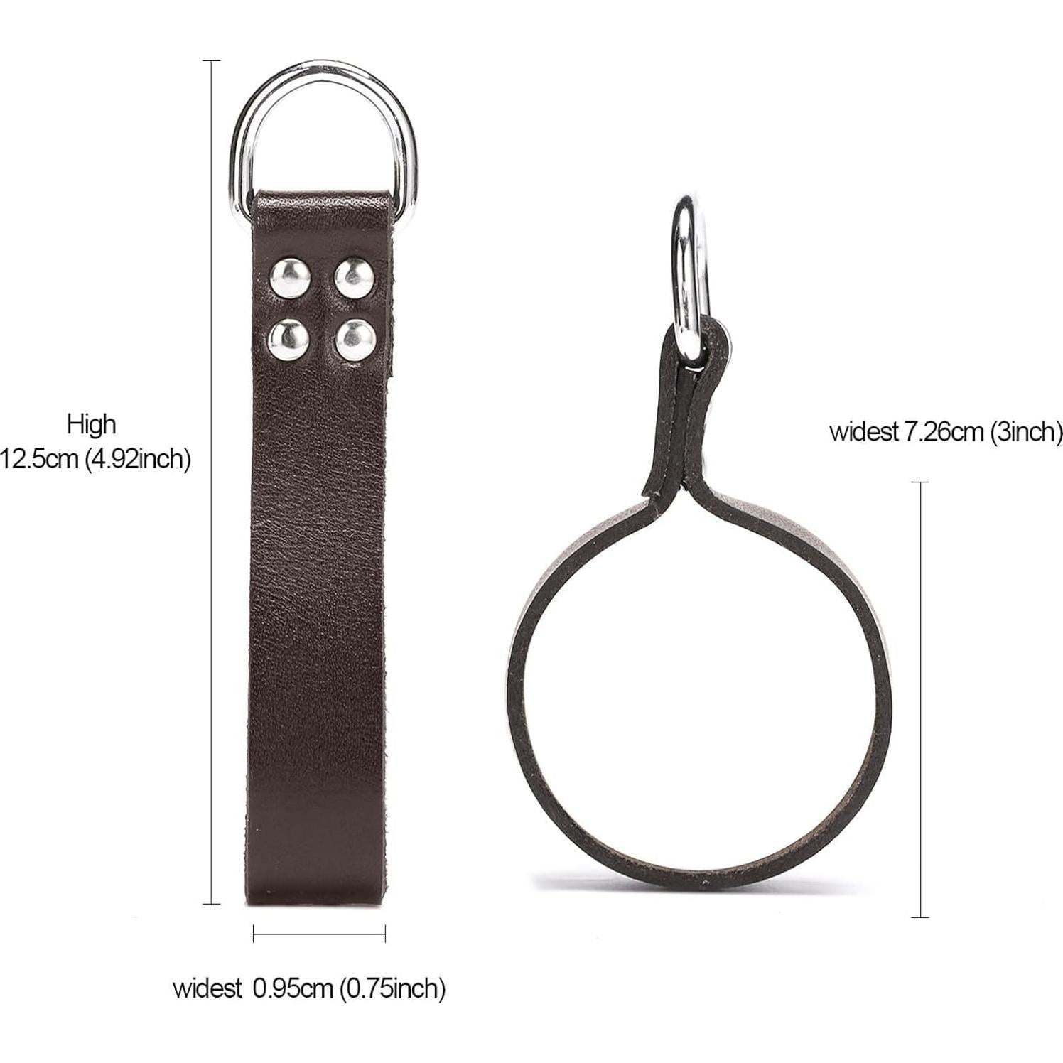 Conectores de Correa de Cinturón LAUTUS Cuero Marrón 4-Pack