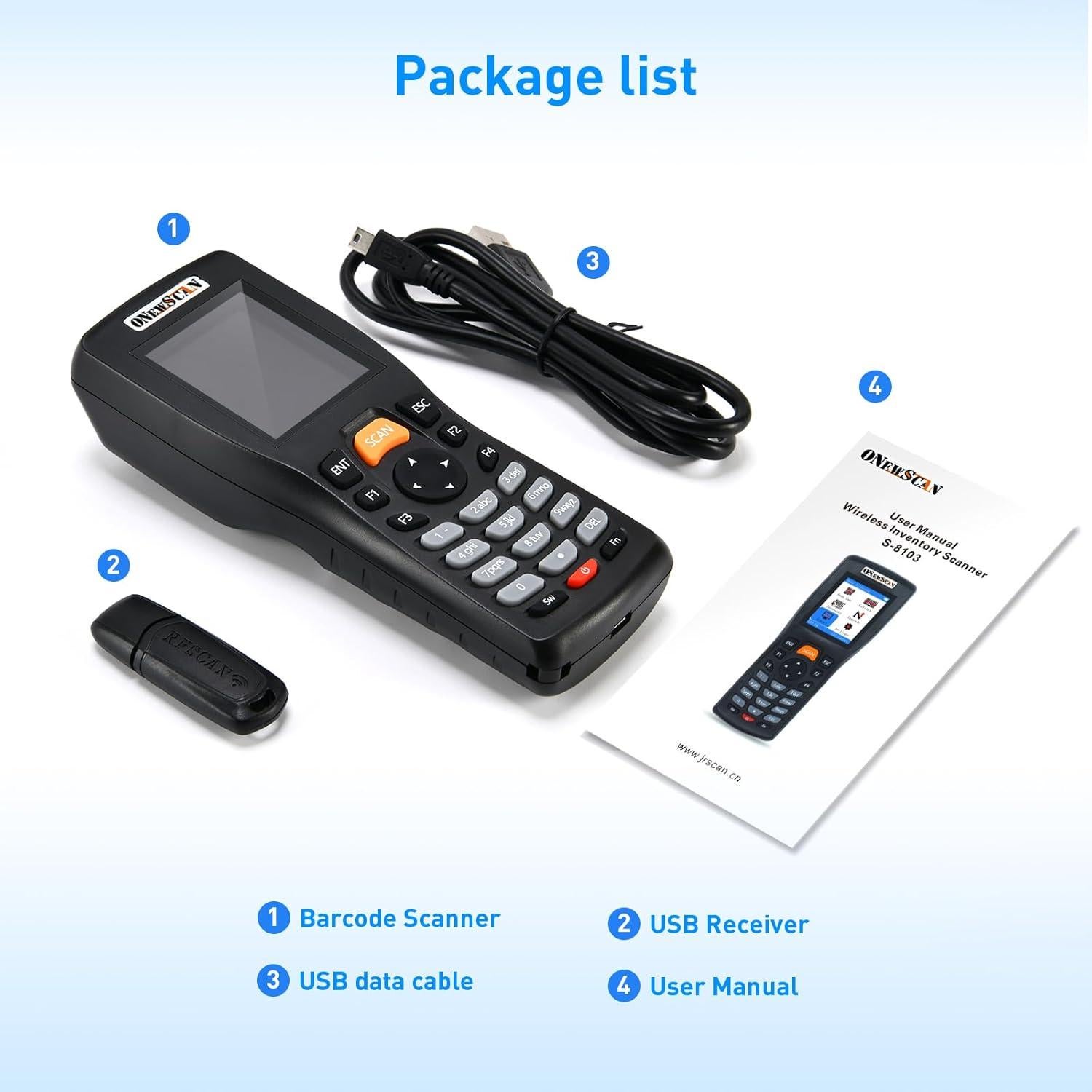 Escáner de Código de Barras Inalámbrico Onewscan 2D Portátil