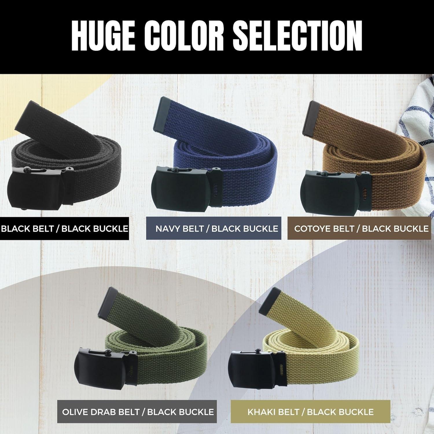 Cinturón Web Militar ARMYU 100% Algodón 137 cm Ajustable