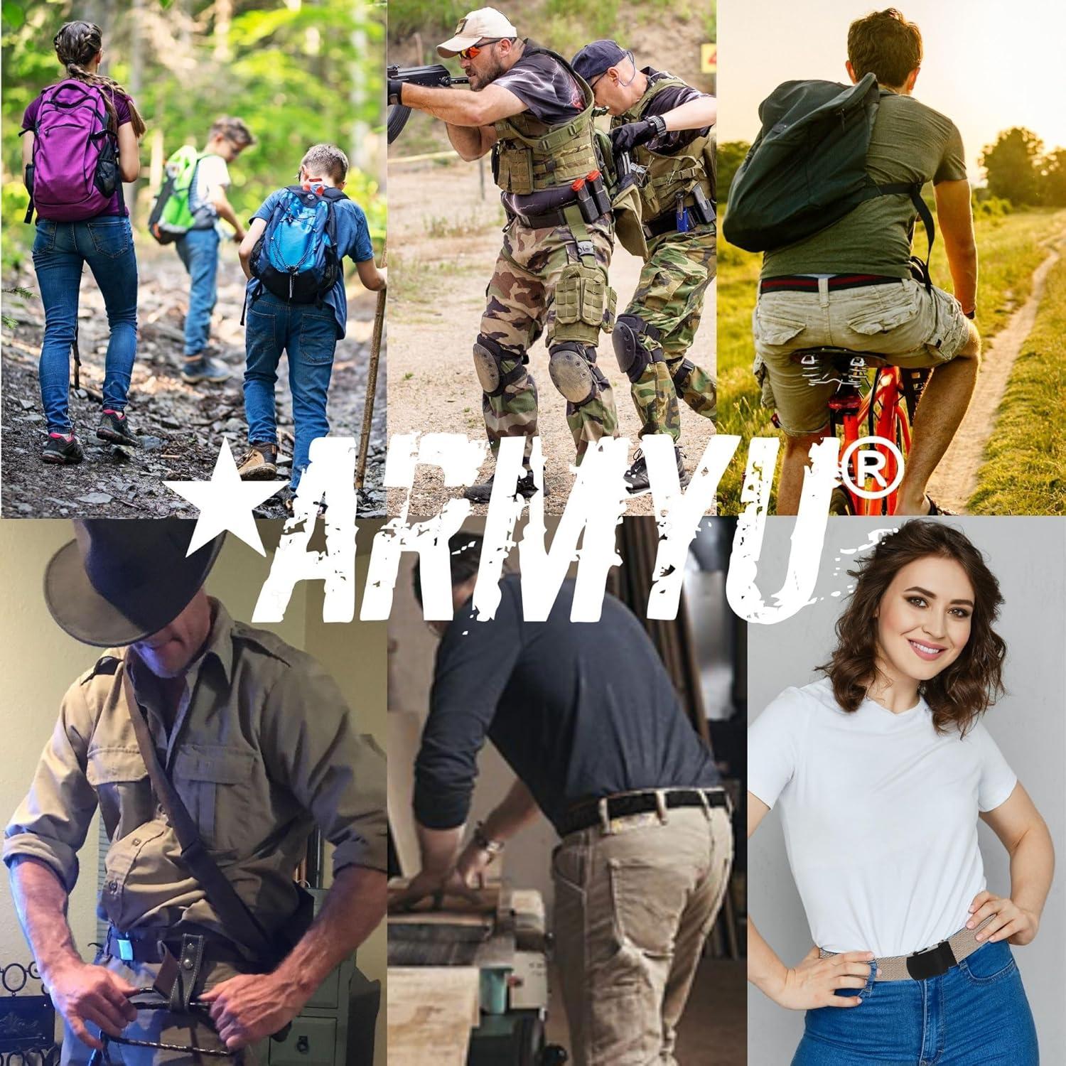 Cinturón Web Militar ARMYU 100% Algodón 137 cm Ajustable