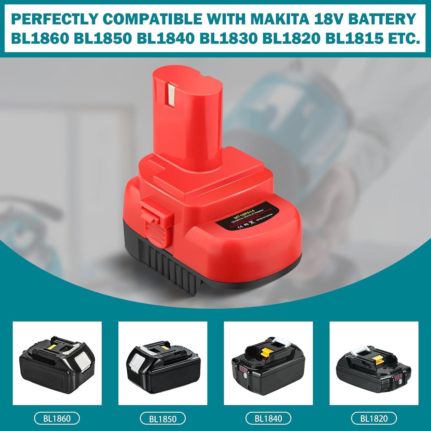 Adaptador de Batería OGJUNX 18V a 12V/14.4V para Makita