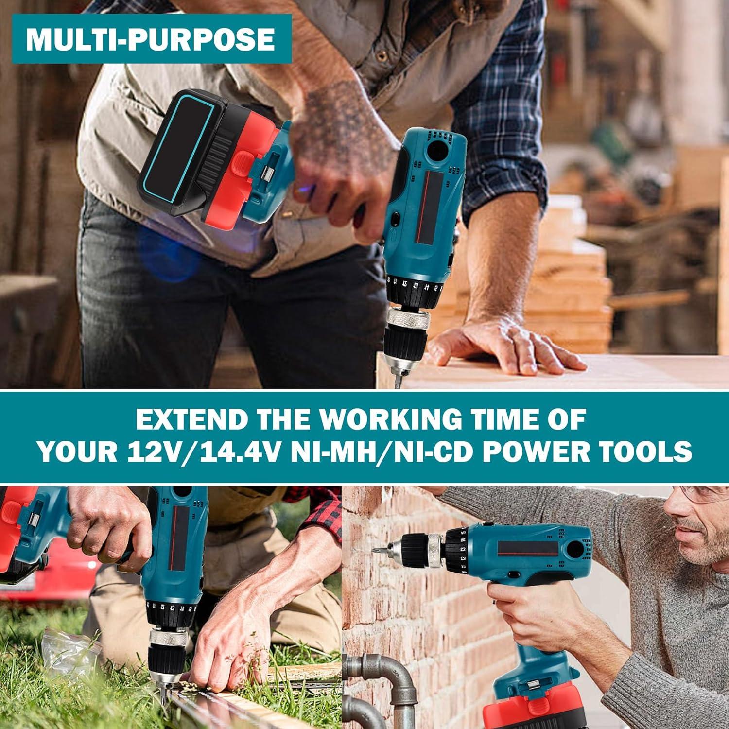 Adaptador de Batería OGJUNX 18V a 12V/14.4V para Makita