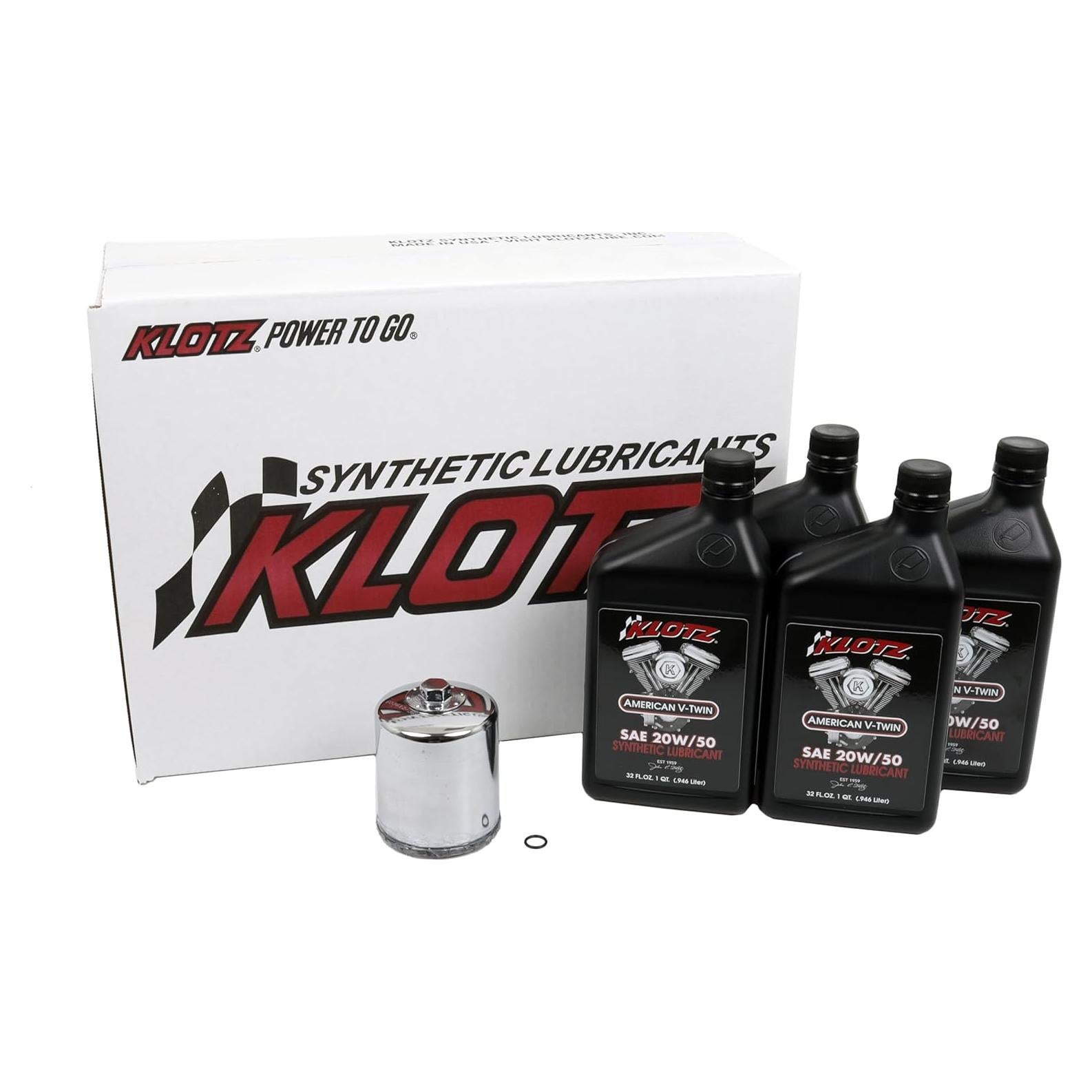 Klotz 20W-50 Aceite Sintético para Motores V-Twin 4L