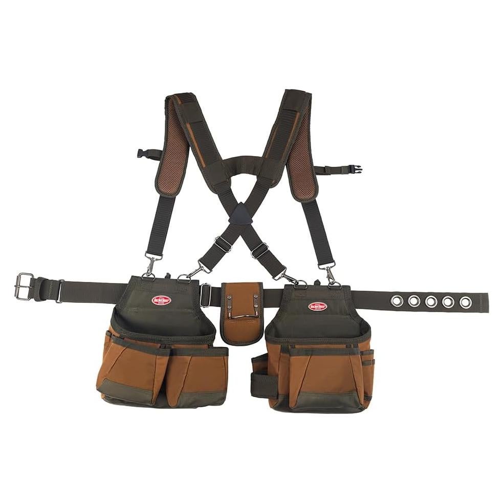 Cinturón de Herramientas Bucket Boss AirLift 12 Bolsillos Marrón