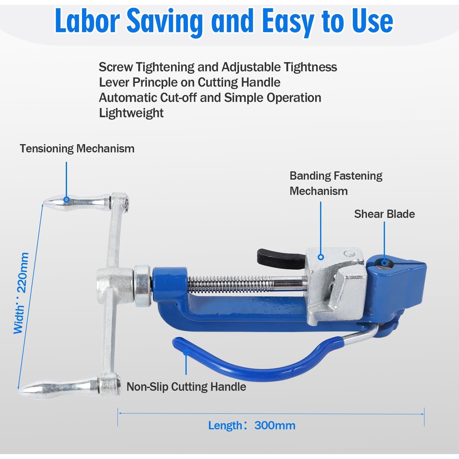 Kit de Banda de Acero Inoxidable YouBiXuan 30,48 m Tensionador