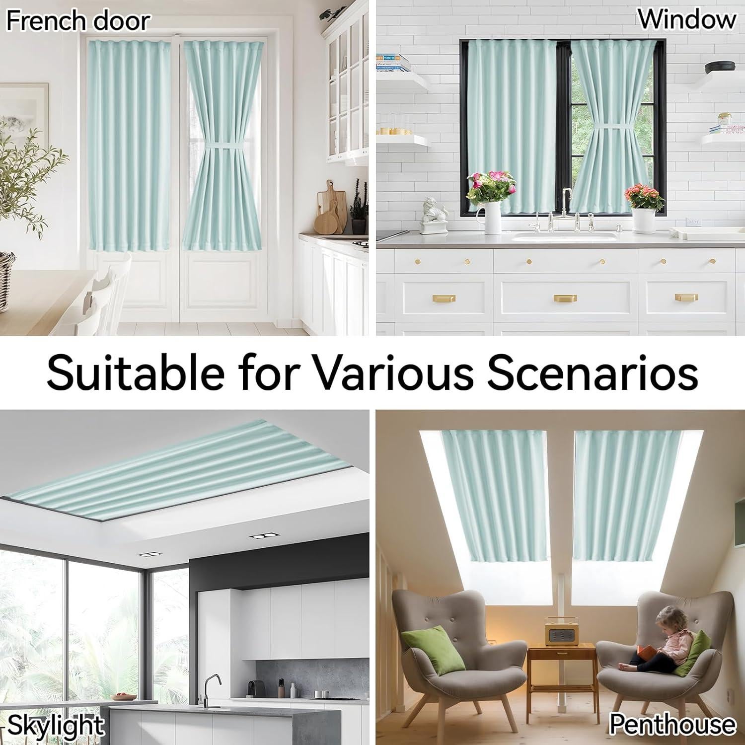 Cortina de Panel de Puerta Vatge Aqua 30.48x182.88 cm