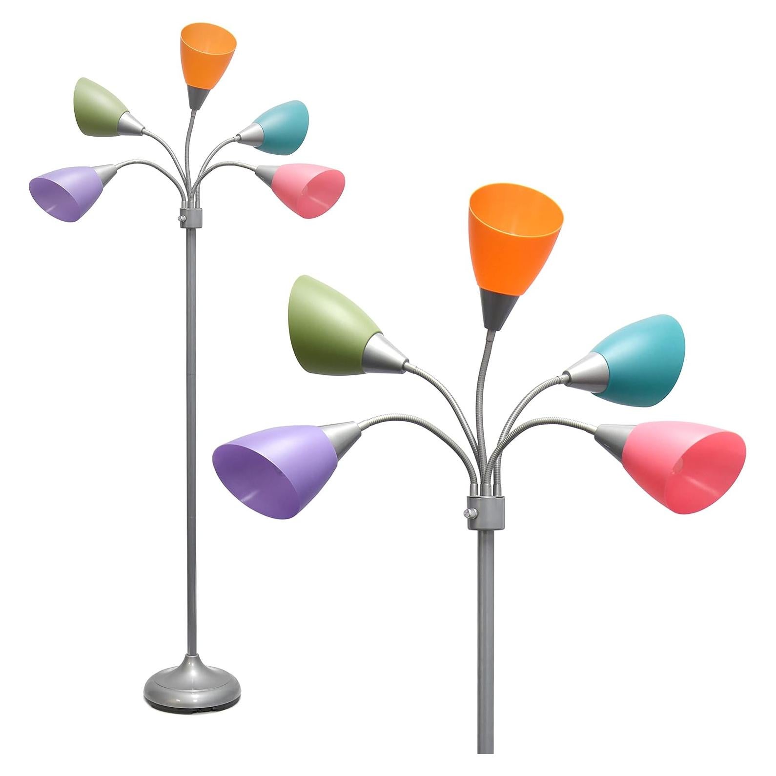 Lámpara de Pie Simple Designs LF2006-SLM 1.68m 5 Luces Multicolor