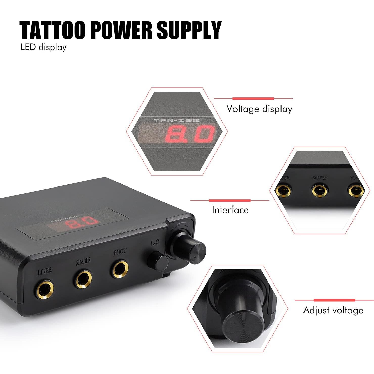 Kit de Tatuaje Completo TATELF con 21 Tintas y 40 Agujas