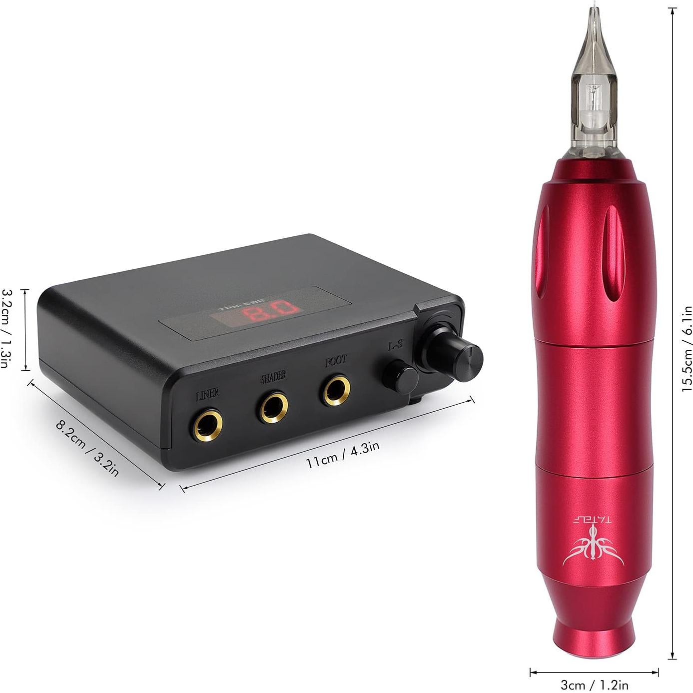 Kit de Tatuaje Completo TATELF con 21 Tintas y 40 Agujas