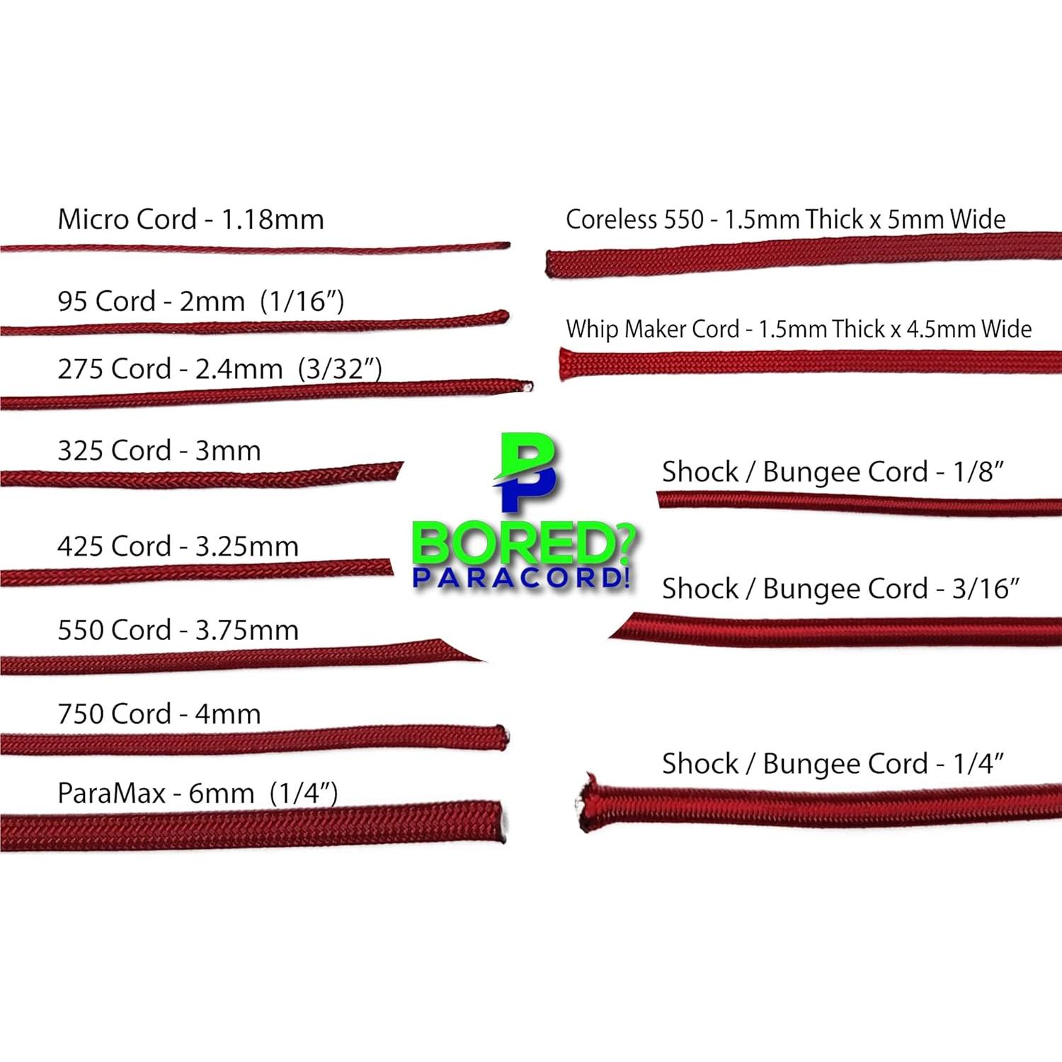 Cordón de Nylon Bored Paracord 30.48m Marrón Ácido 43kg