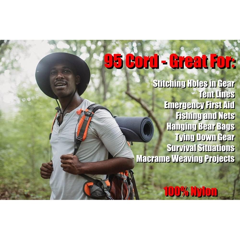 Cordón de Nylon Bored Paracord 30.48m Marrón Ácido 43kg