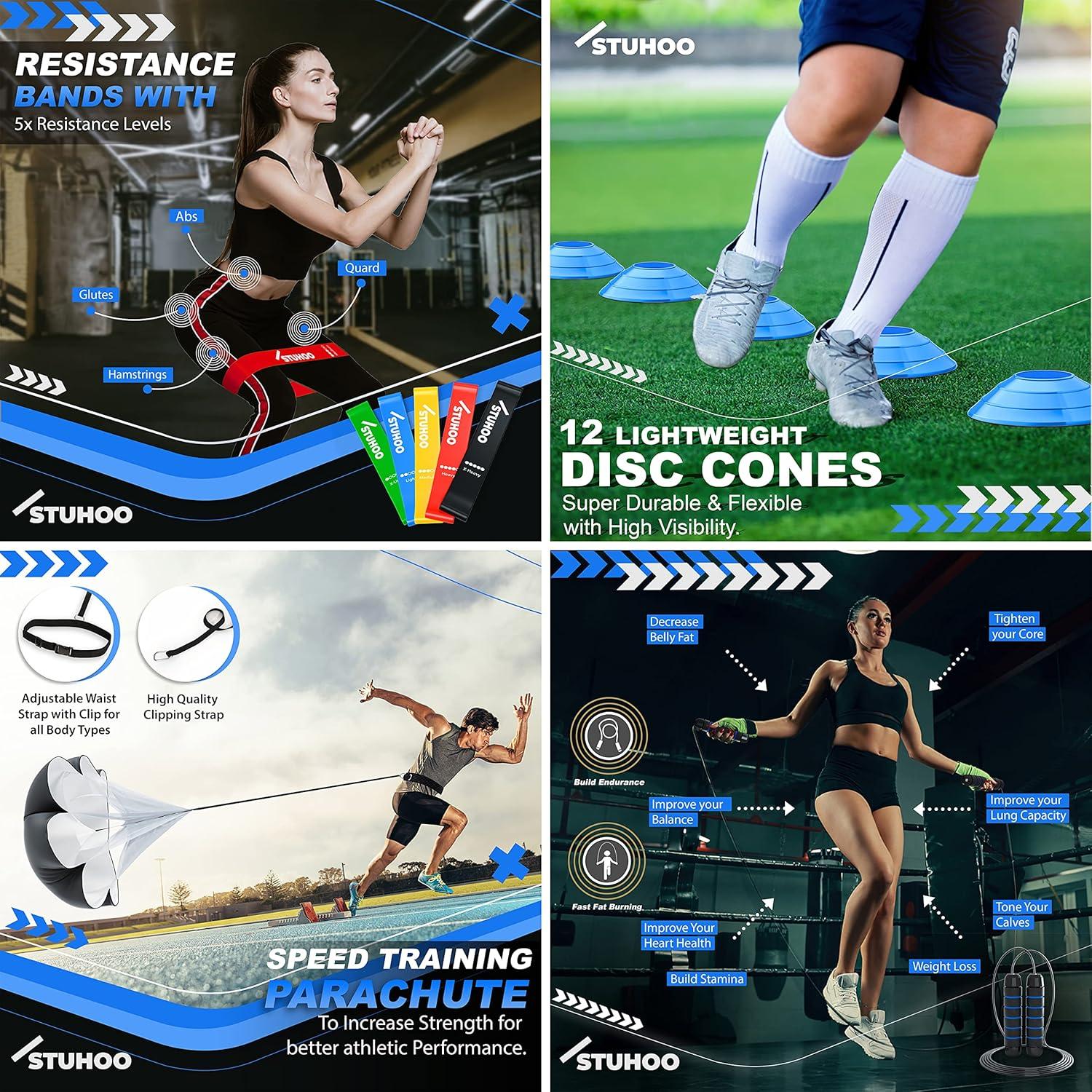 Conjunto de Entrenamiento de Agilidad STUHOO con Escalera