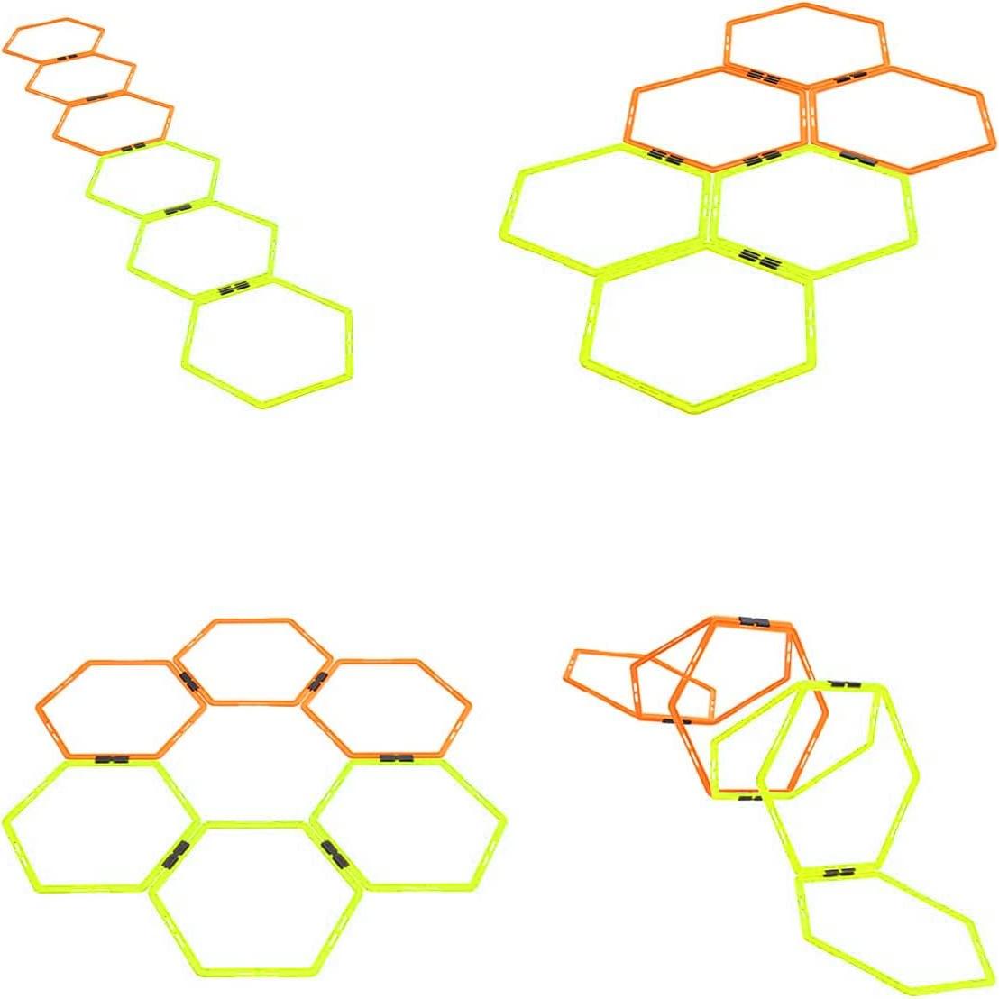 Anillos de Agilidad ZUKAM Hexagonales para Entrenamiento 12 Piezas