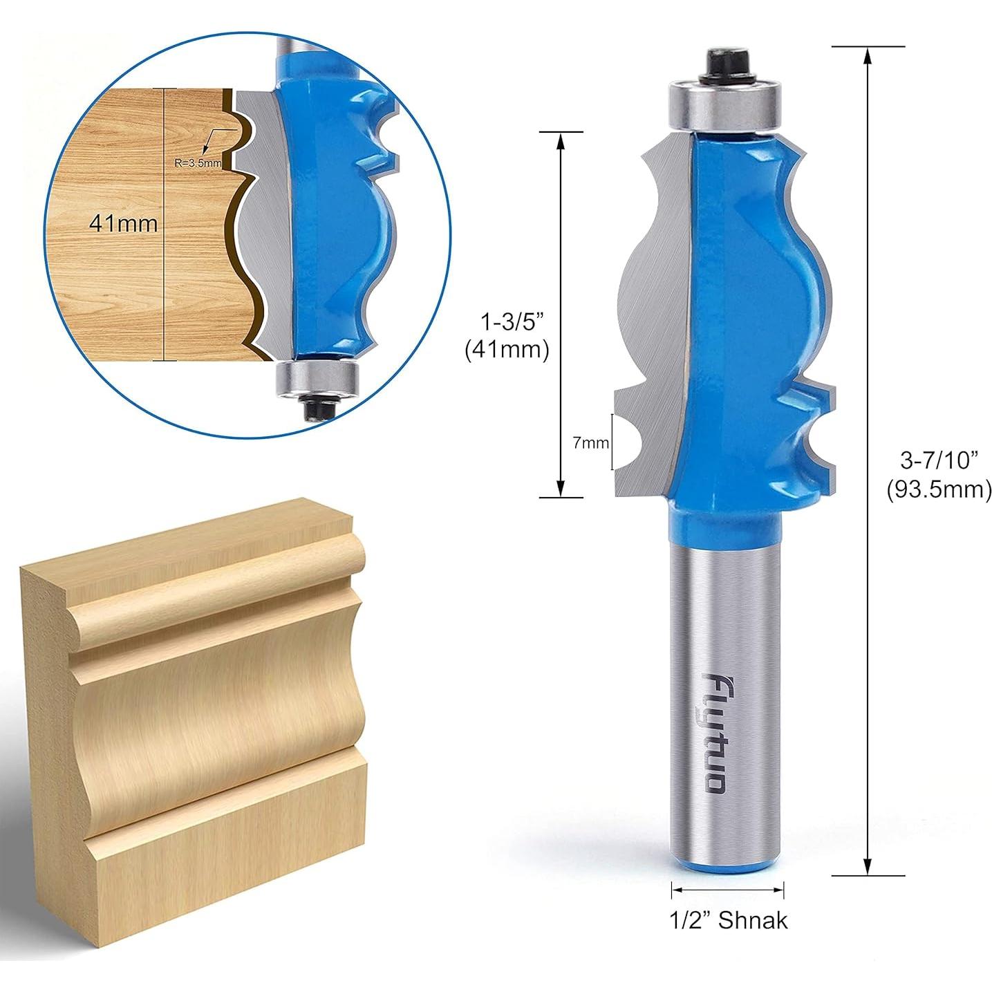 Juego de Brocas de Router de Moldeo 12mm Flytuo - 2 Piezas